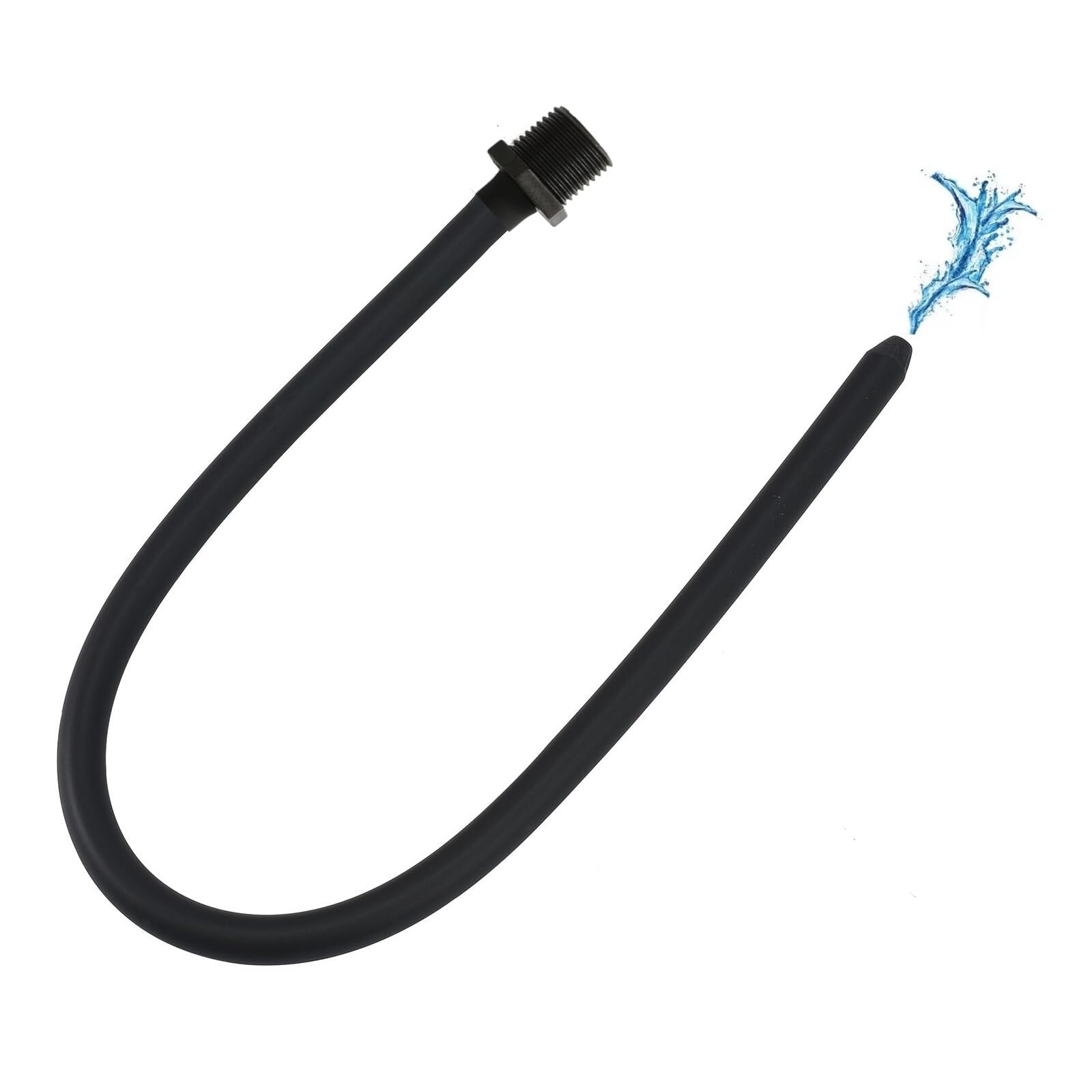 Funny Steel embout-douche-enema-silicone-noir: connexion fiable et confort.