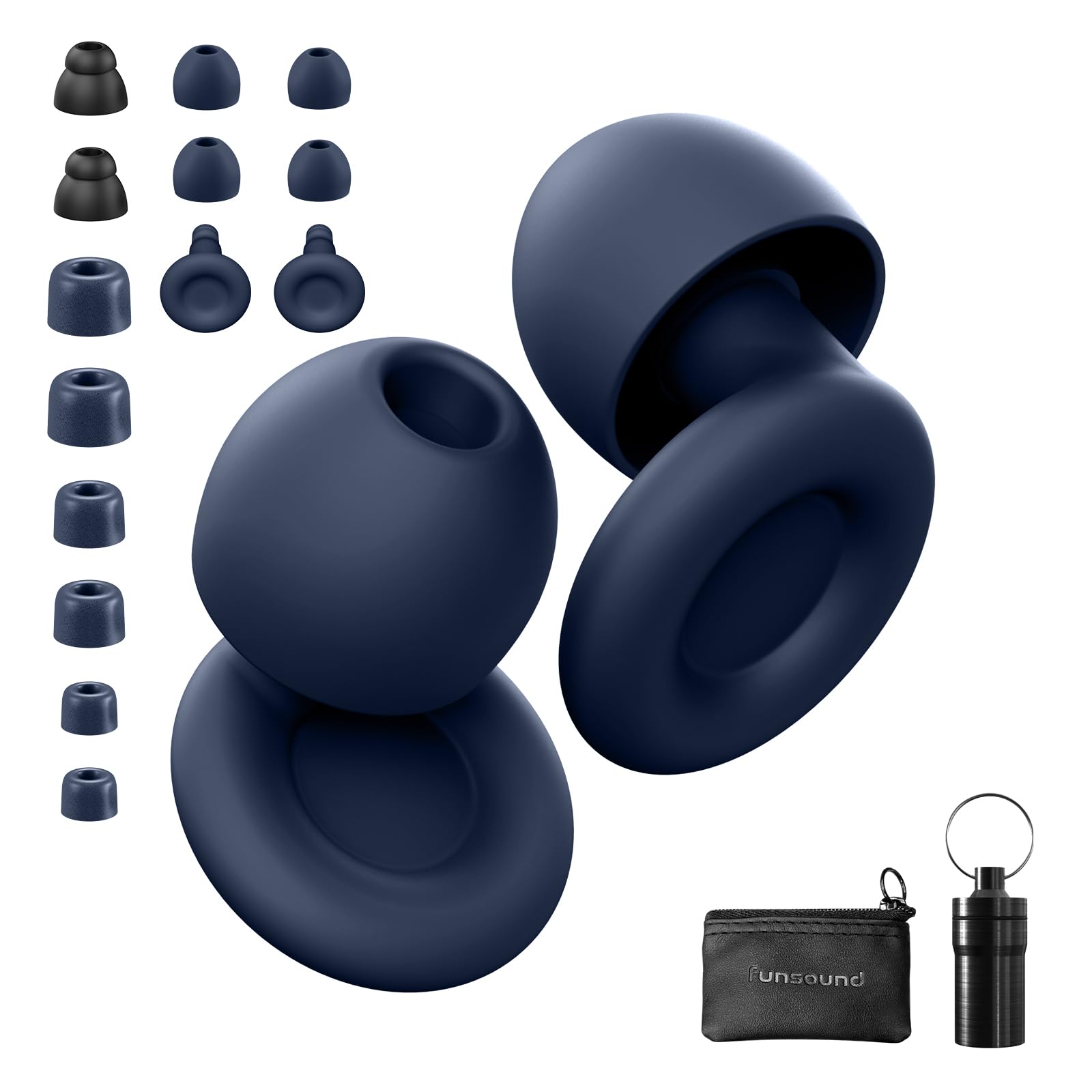 Bouchons d’oreilles FUNSOUND pour dormir, réduction du bruit et calme nocturne.
