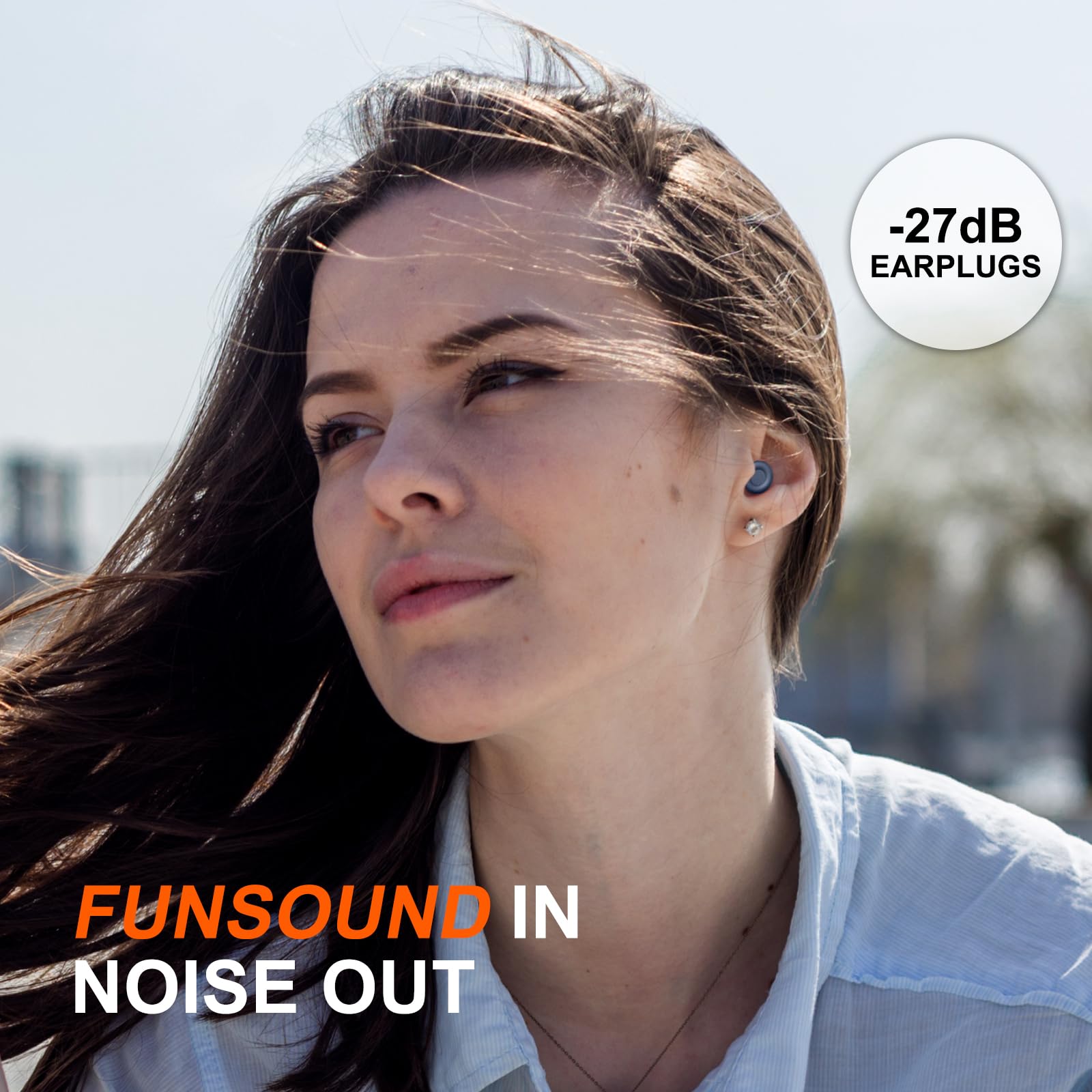 Étui portable FUNSOUND pour transporter les bouchons où que vous soyez.