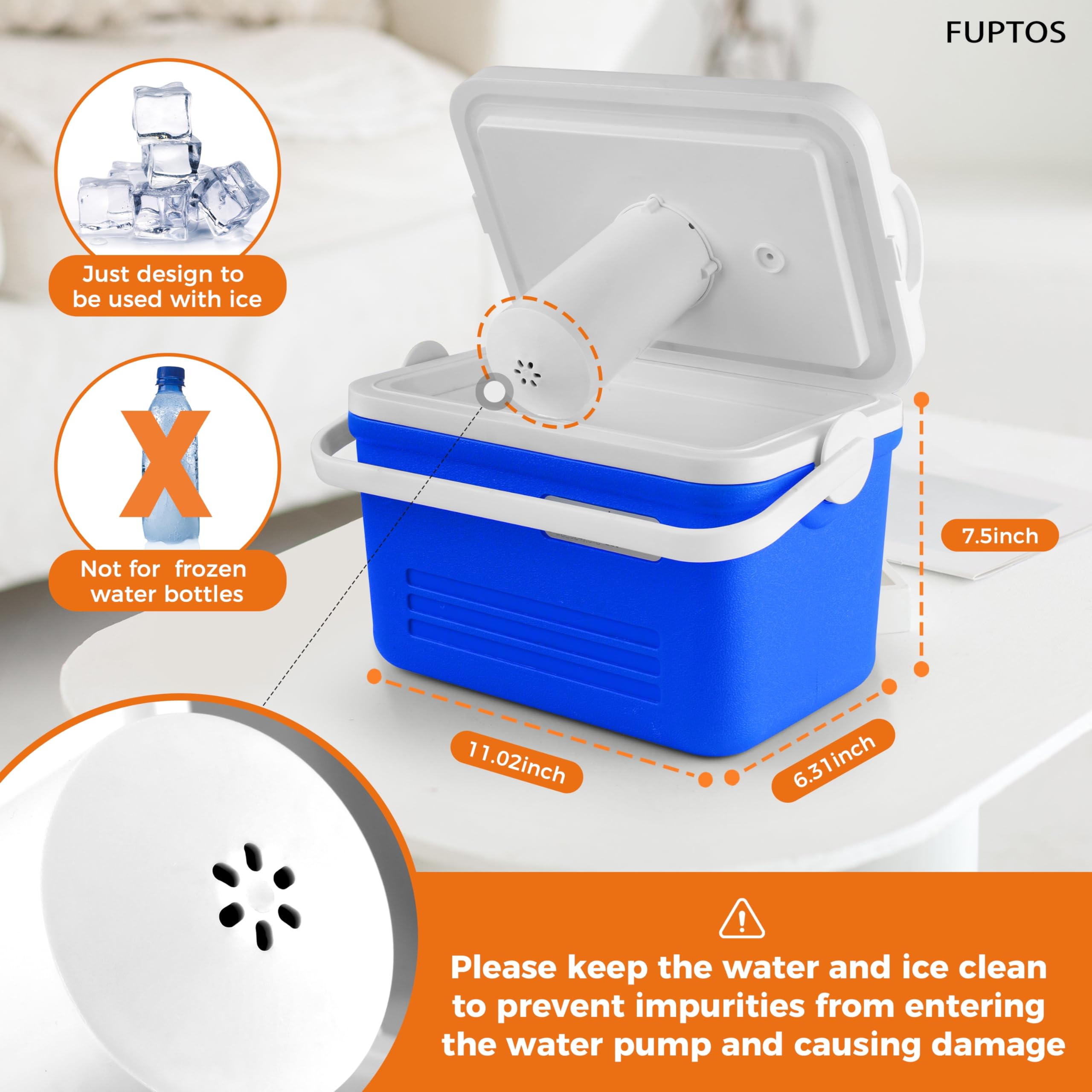 Fuptos réservoir isolation glace prolonge le refroidissement