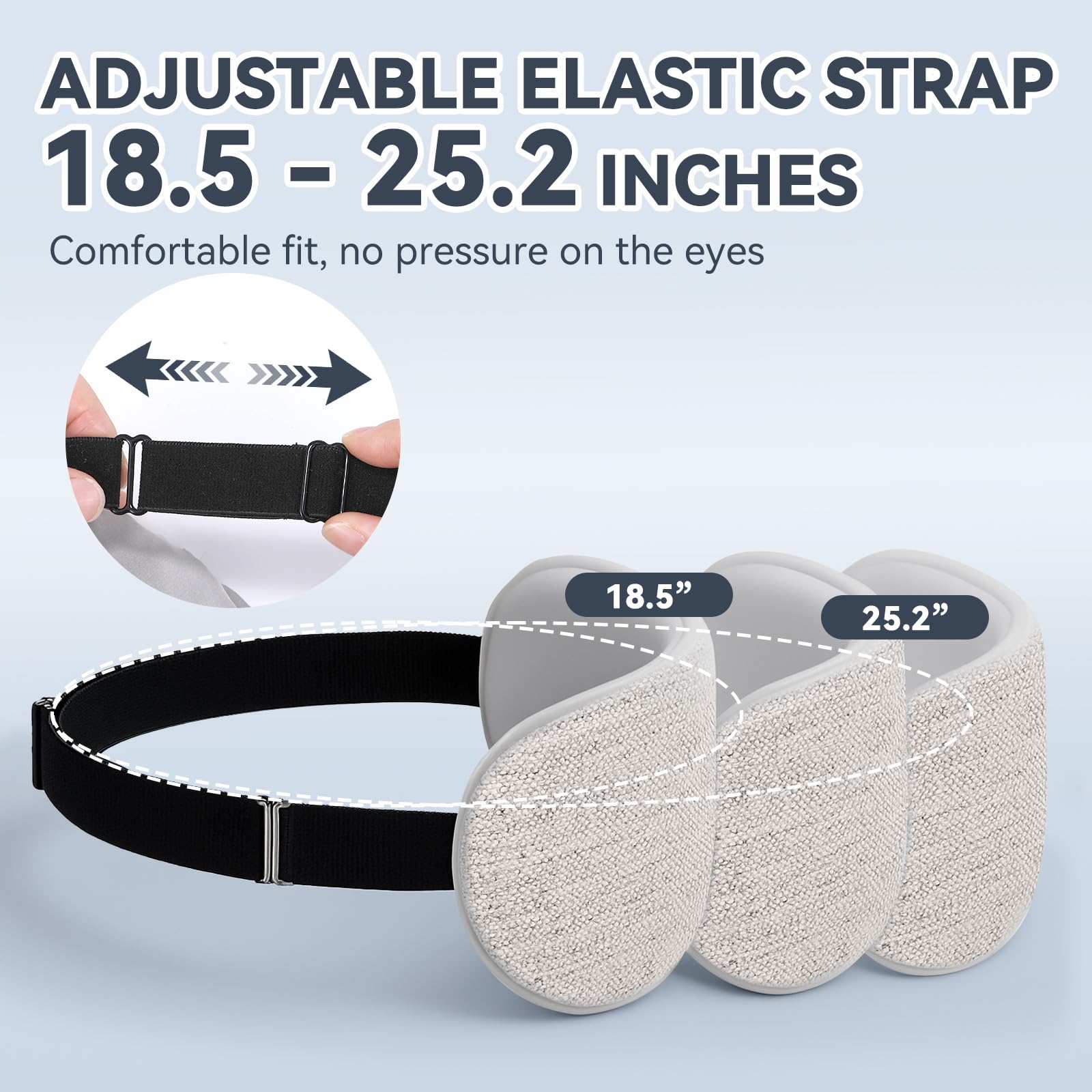 FUPYG masque yeux chauffant, housse amovible lavable pour hygiène