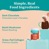 Collagène chocolat Further Food dans une boisson chaude chocolatée