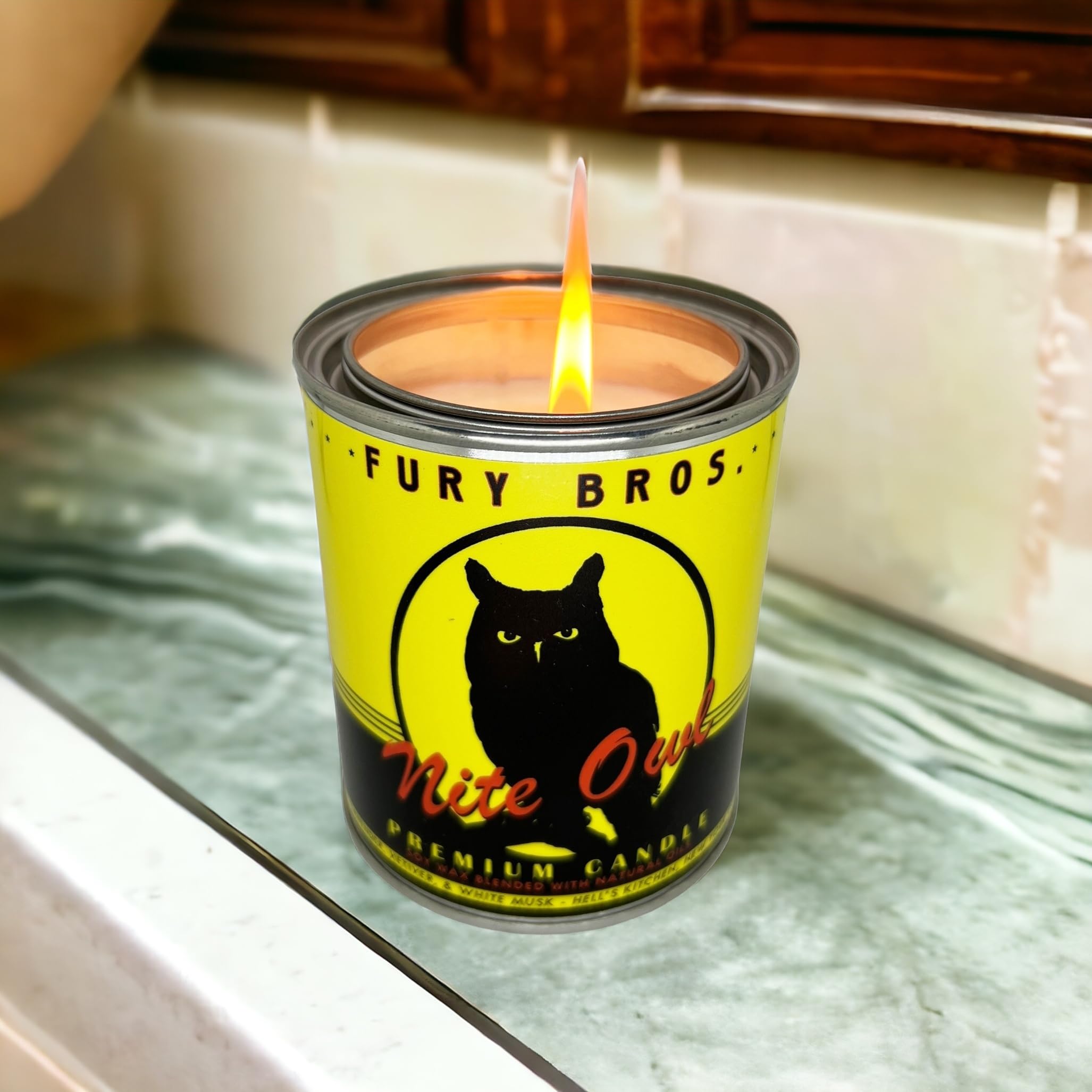 Bougie Fury Bros fabriquée aux États‑Unis – artisanat et qualité