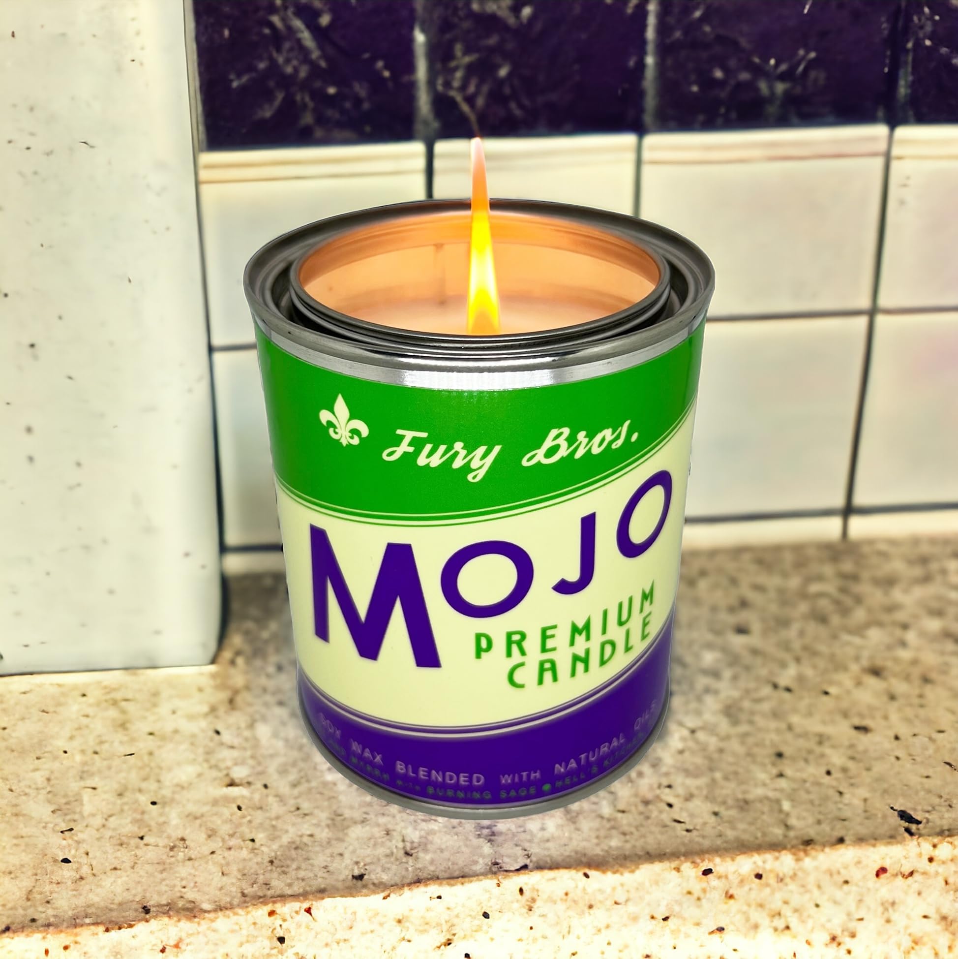 Cadeau pour papa : bougie Fury Bros pour l’espace maison et bureau.
