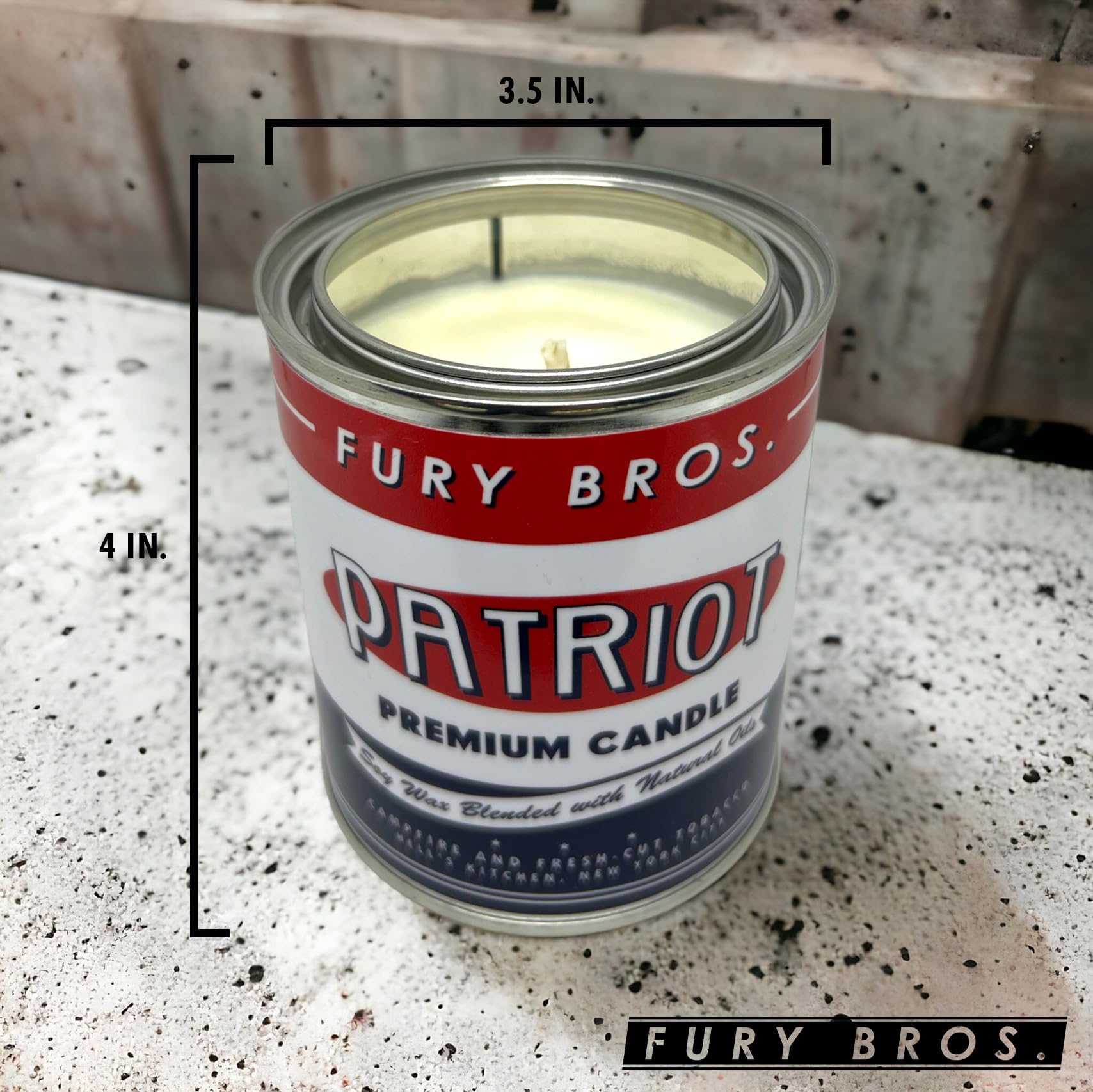 FURY BROS Patriot – etiquette vinyle vintage apportant une touche rétro.