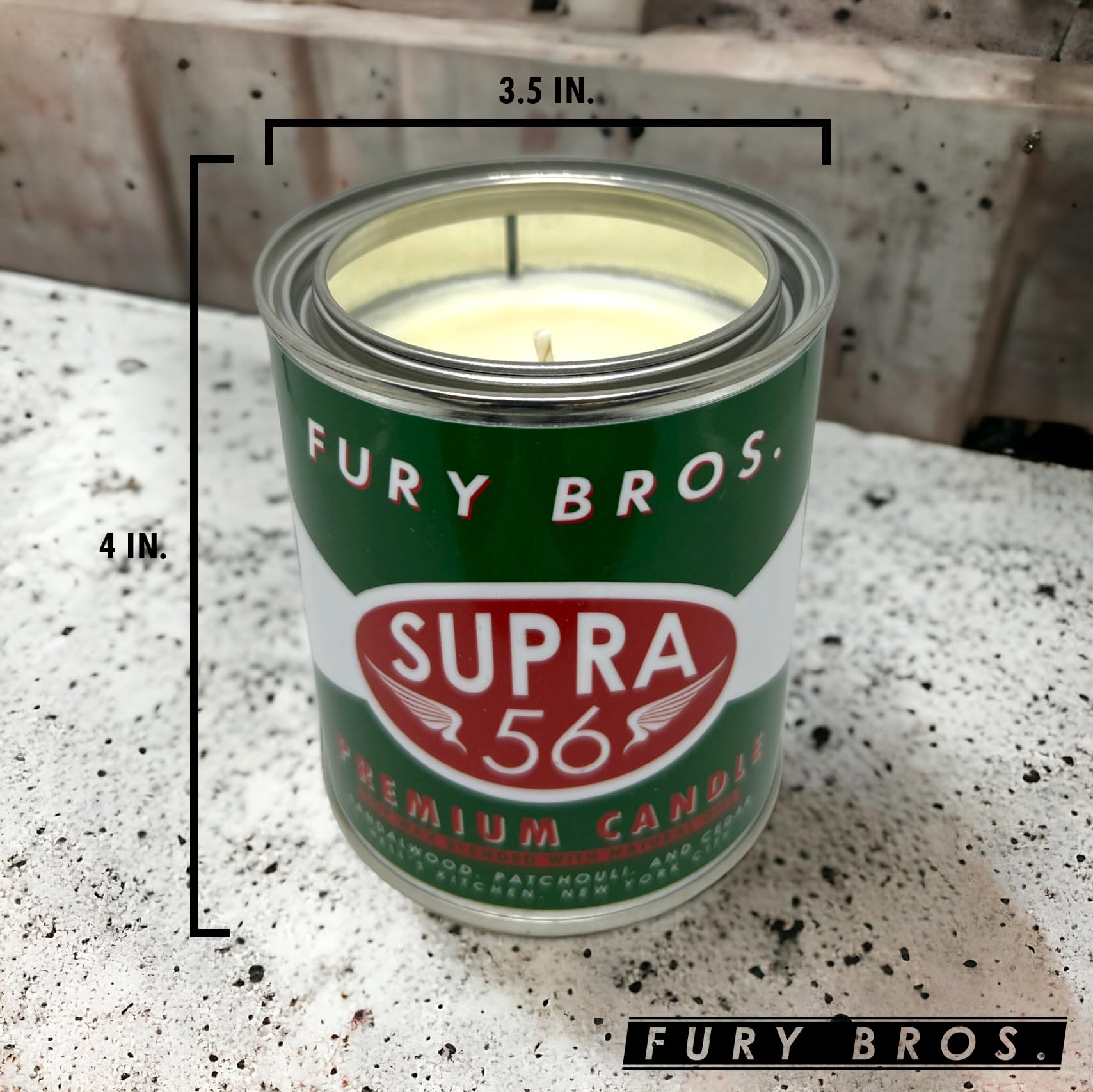 Cire soja naturelle Fury Bros Supra56, vegan et non toxique.