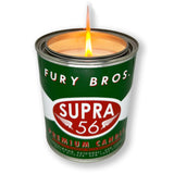 Bougie Fury Bros Supra56 au santal et cèdre, ambiance chaude et masculine.