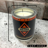 Boîte Fury Bros vintage avec design d’étiquette authentique.