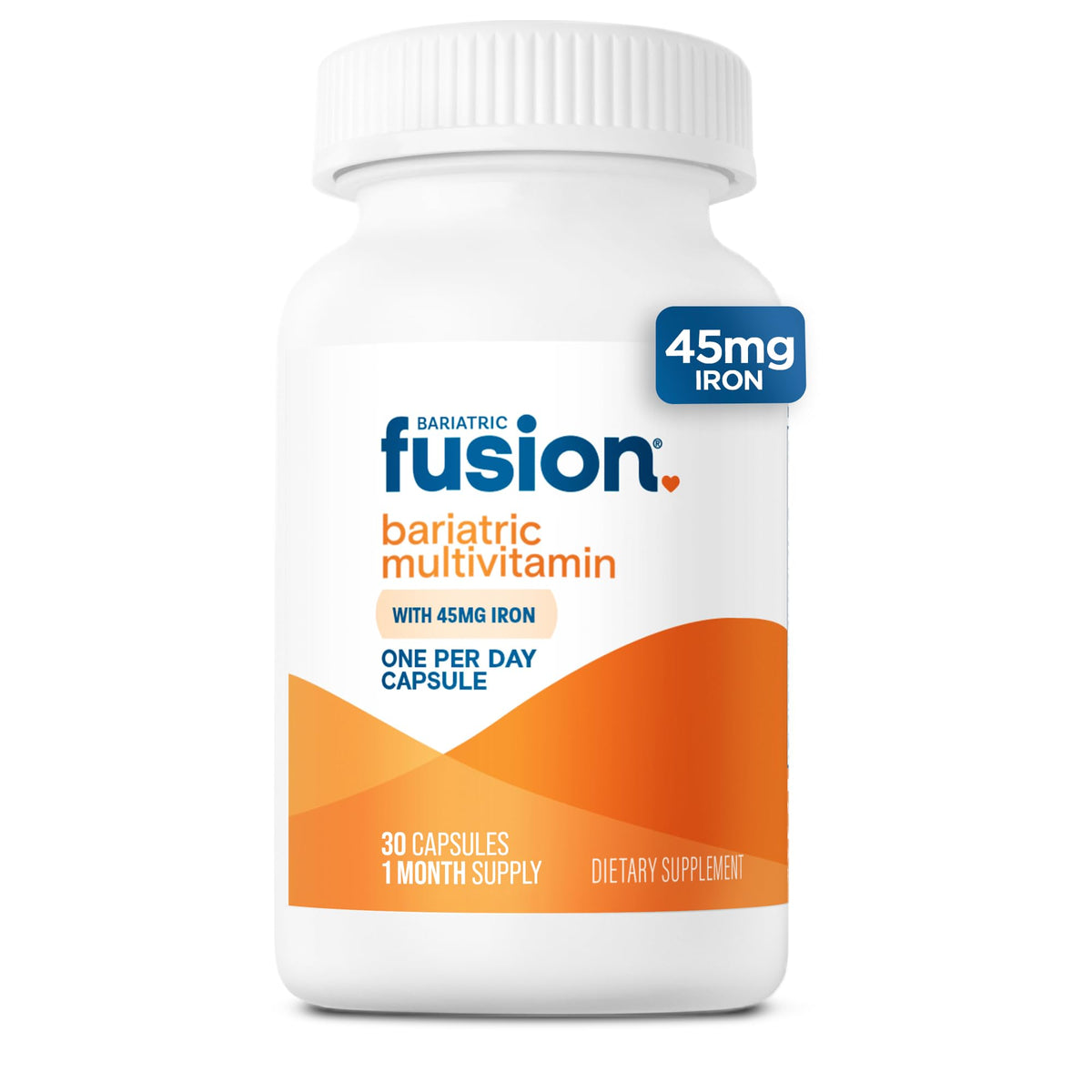 Bariatric Fusion: bouteille avec capsule unique par jour, pratique dans la routine quotidienne.
