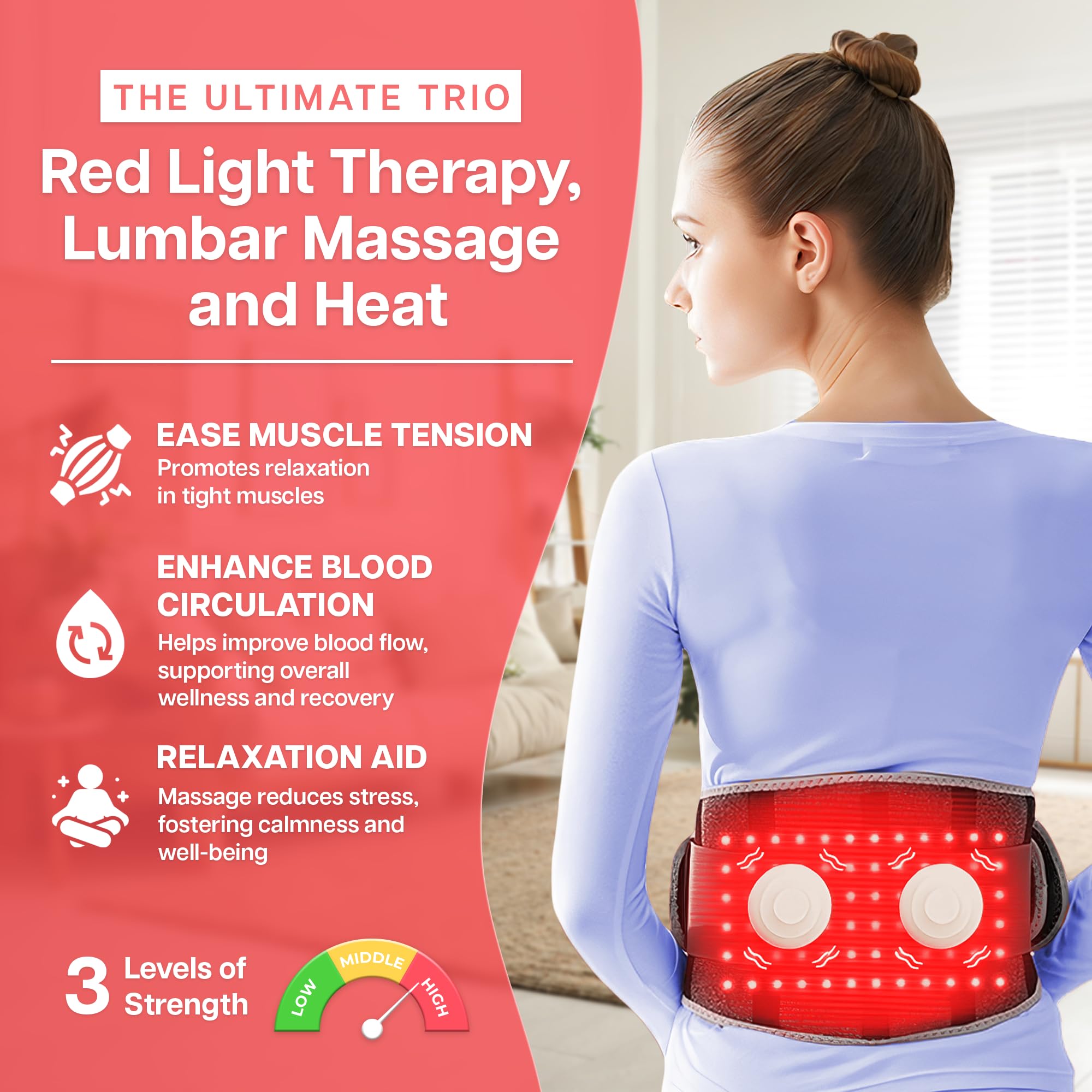 Fusion Pain Solutions – Massage dos doux et chaleur apaisante, idéal pour la détente après l'effort.
