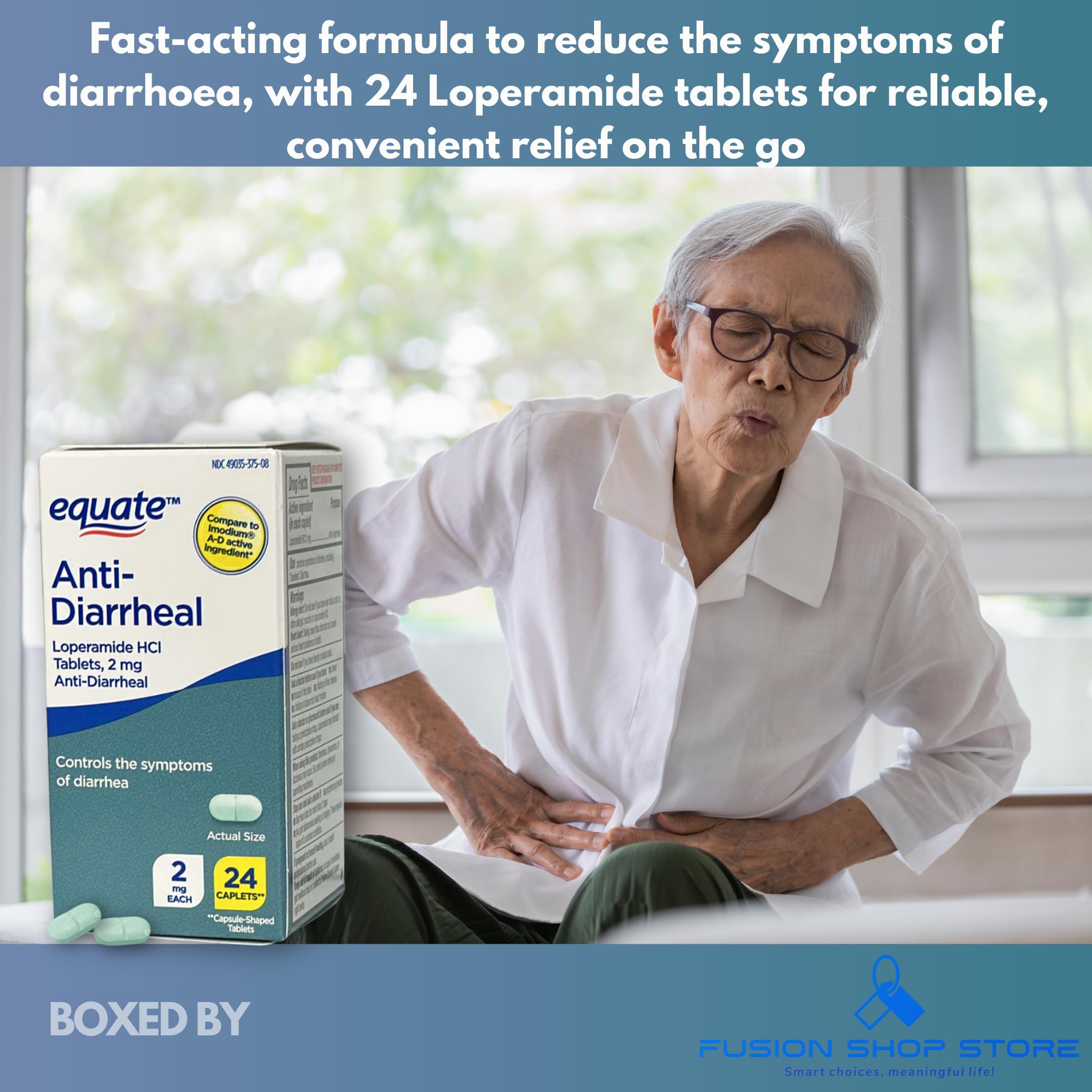 Capsules Loperamide Fusion Shop adaptées aux adultes et adolescents.