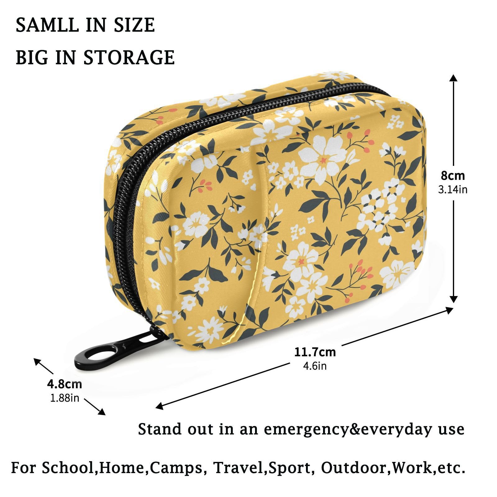 Fustylead pochette pilules exterieure zip rangement sûr