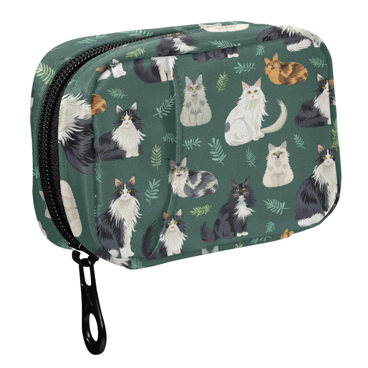 Trousse Fustylead avec motif chats des forêts norvégiennes pour organiser vos médicaments en déplacement