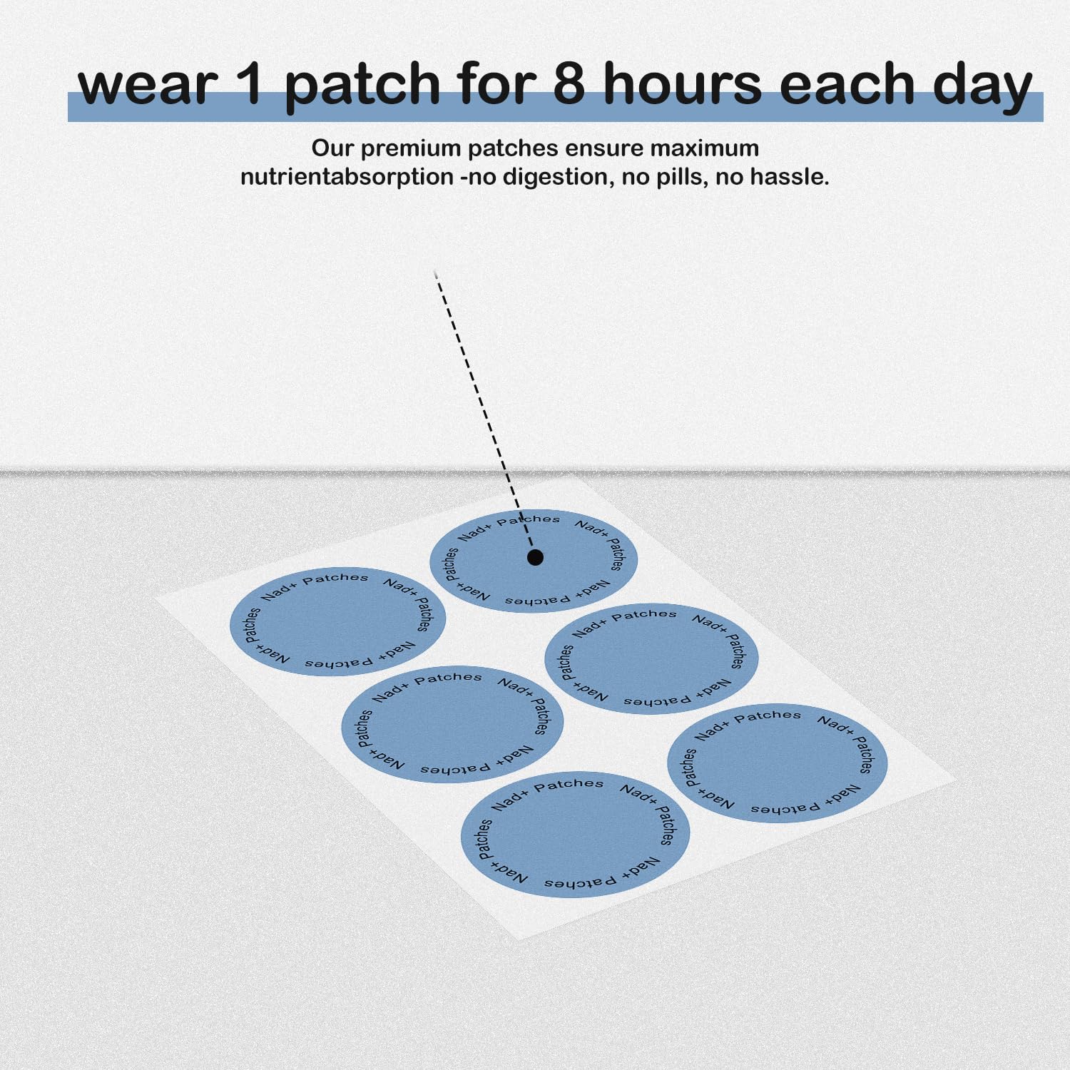 Patch NAD+ FUTHRI – décor bureau, énergie soutenue pour la journée.