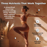 Oméga-3 d’algues végan pour équilibre nutritionnel.