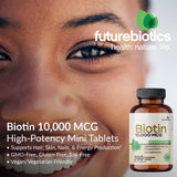 Étiquette Futurebiotics Biotine 10 000 mcg, indice de qualité.
