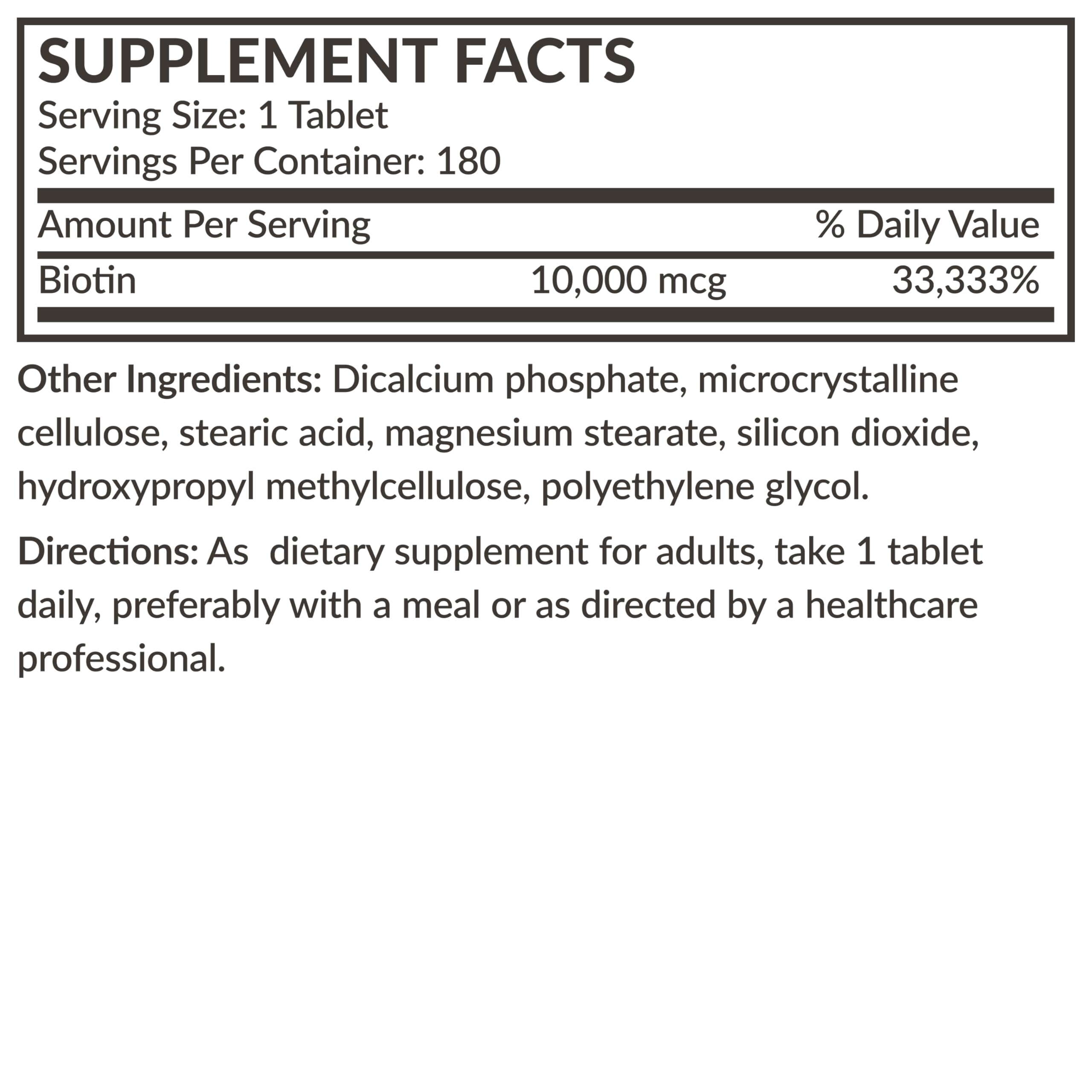Utilisation quotidienne simple avec Futurebiotics Biotine 10 000 mcg.