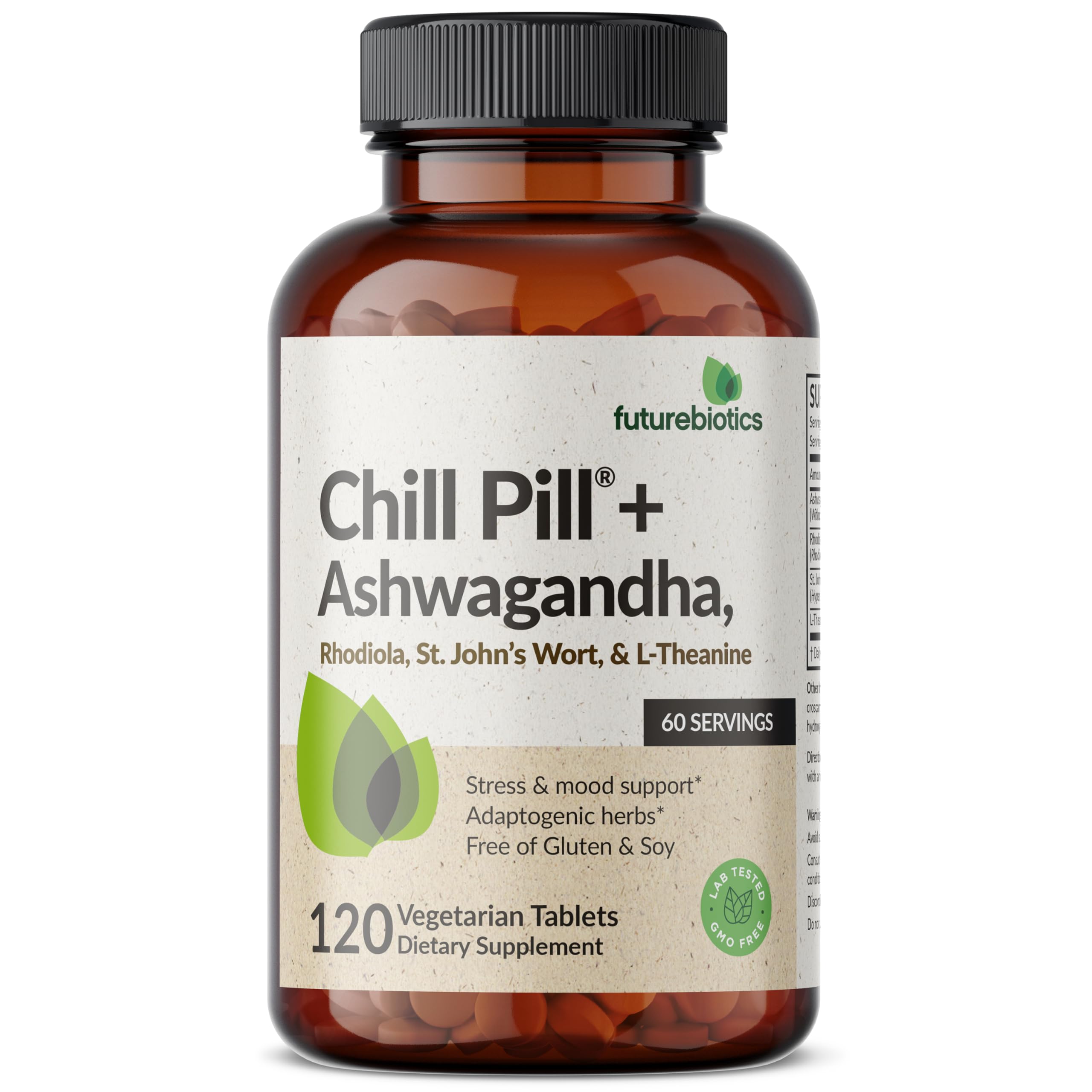 Futurebiotics Chill Pill + étiquette naturelle: emballage clair et éthique