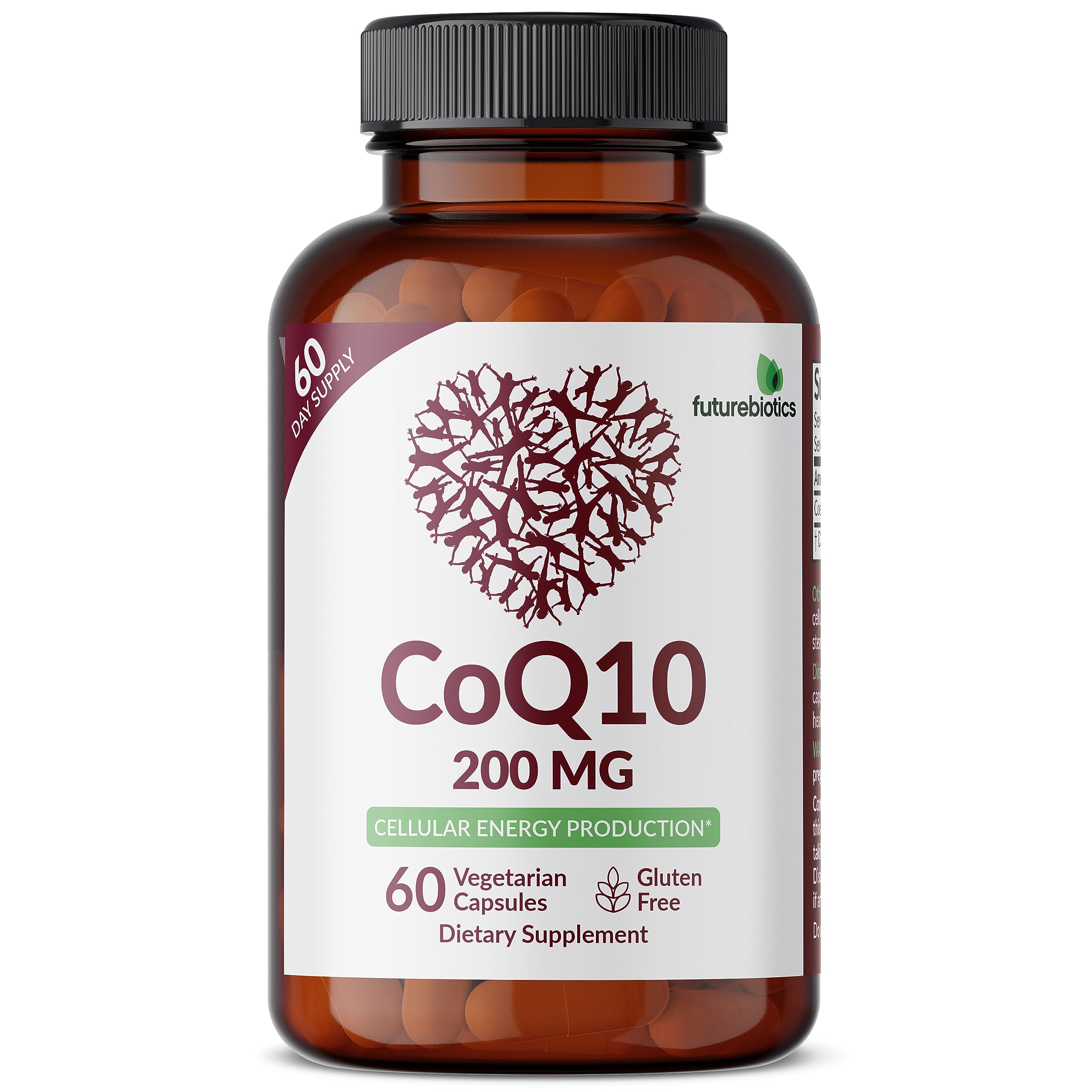 Futurebiotics CoQ10 200 mg – emballage carton, traçabilité et qualité en laboratoire.