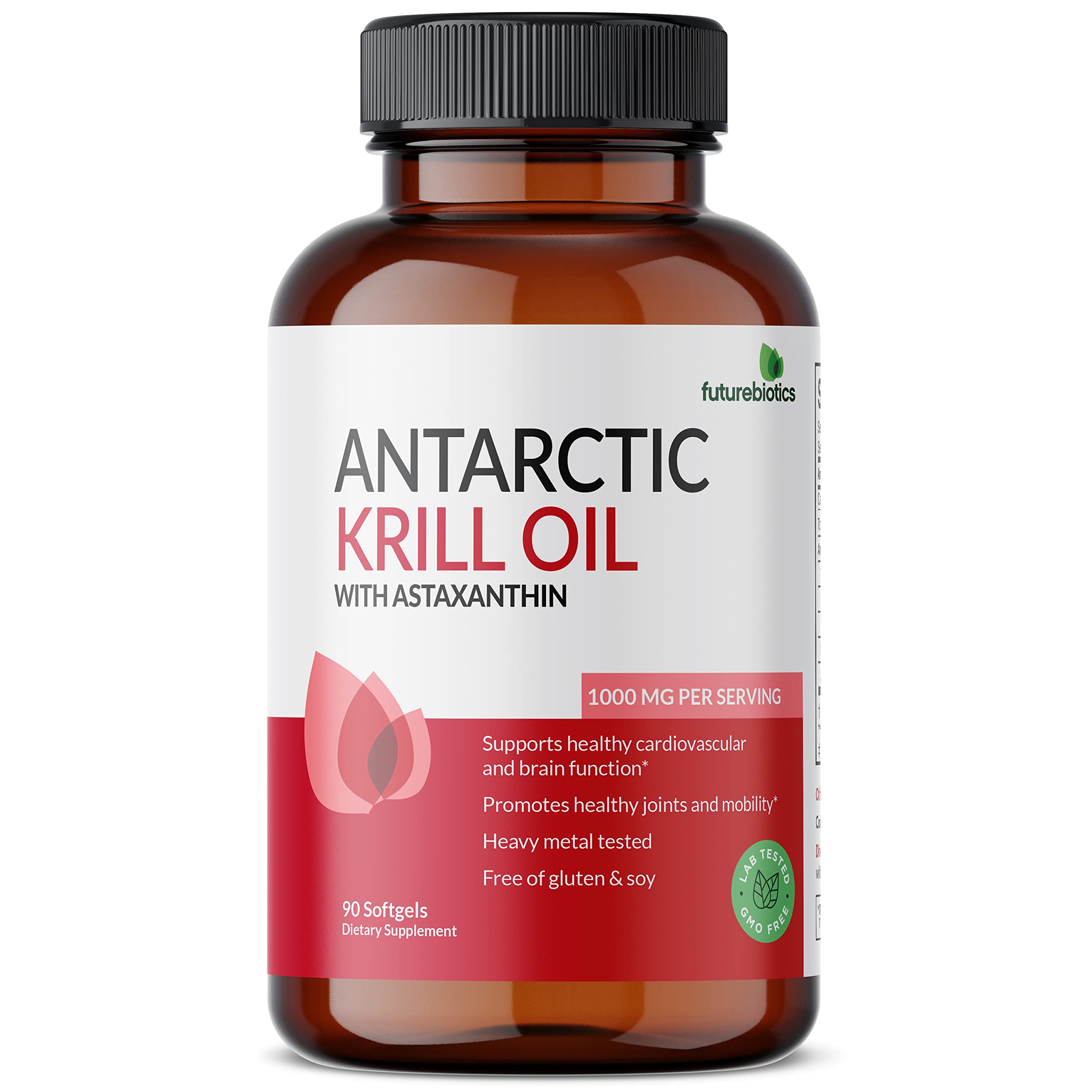 Futurebiotics krill antarctique sans gluten et sans soja, adapté à divers régimes.