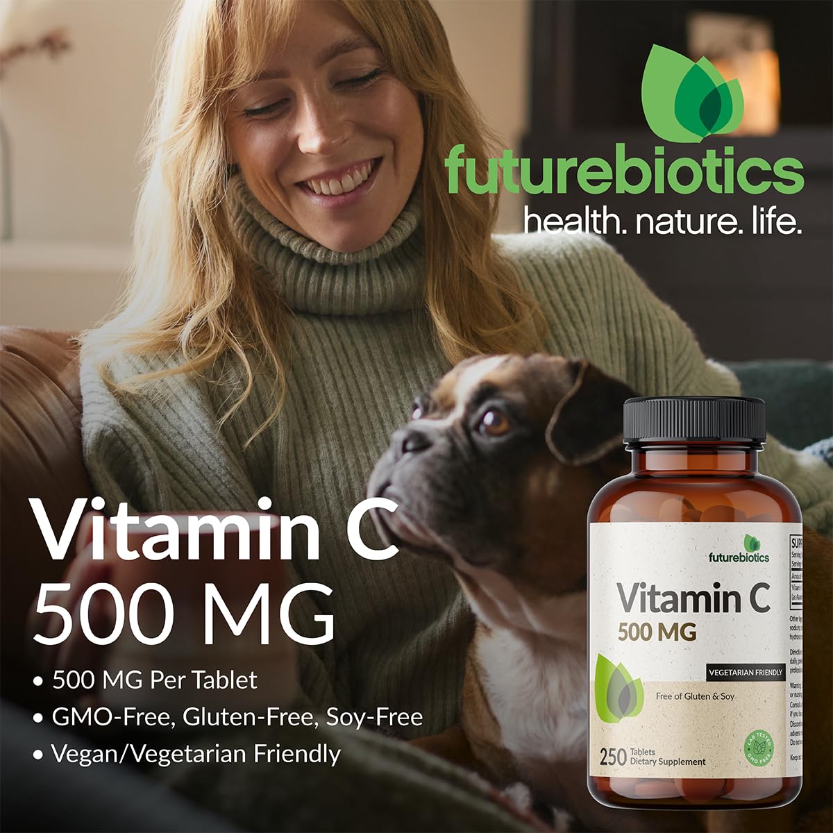 Étiquette lisible sur les comprimés, qualité et traçabilité de Futurebiotics.