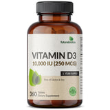 Futurebiotics Vitamine D3 — Ingrédients premium visibles sur l’étiquette.