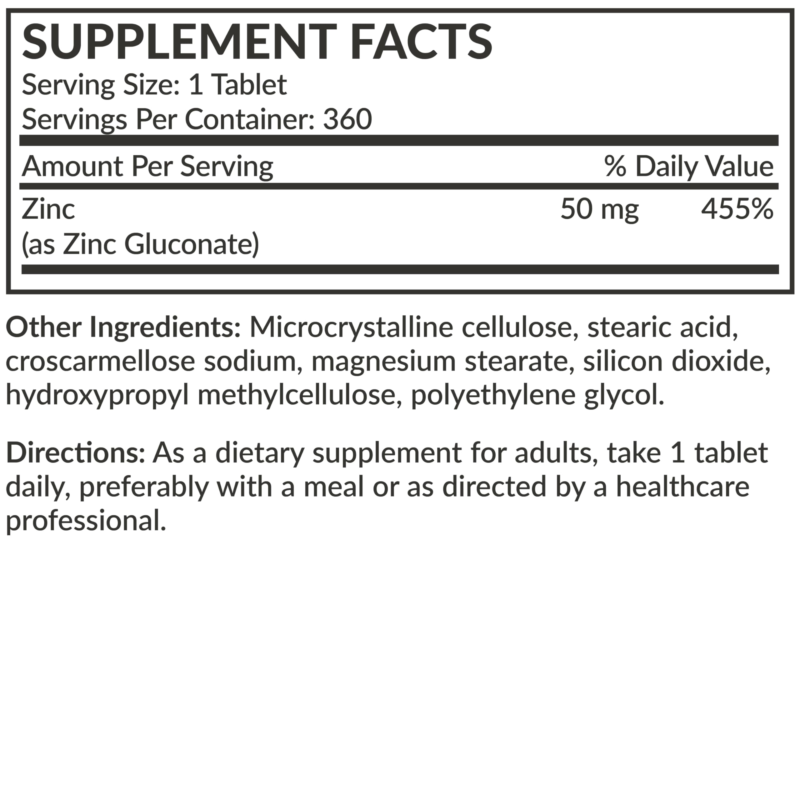 Futurebiotics Zinc 50 mg, emballage posé, accessibilité et facilité d'utilisation.