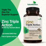 Futurebiotics Zinc Triple Action – étiquette, ingrédients végan et sans allergènes
