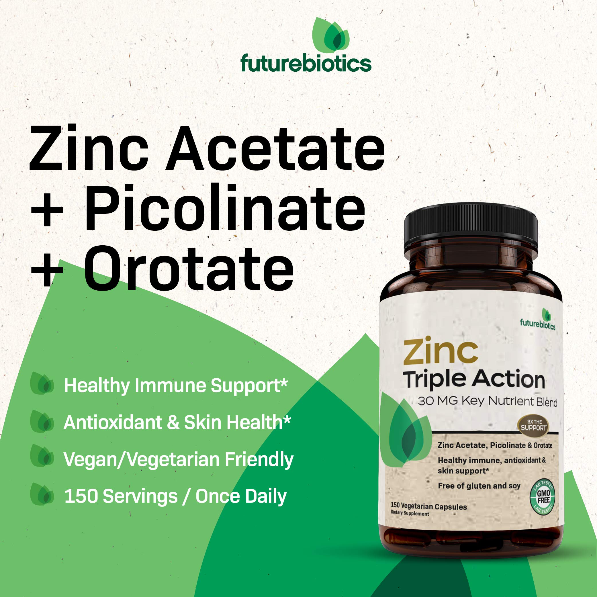 Futurebiotics Zinc Triple Action – tableau nutritionnel et composants