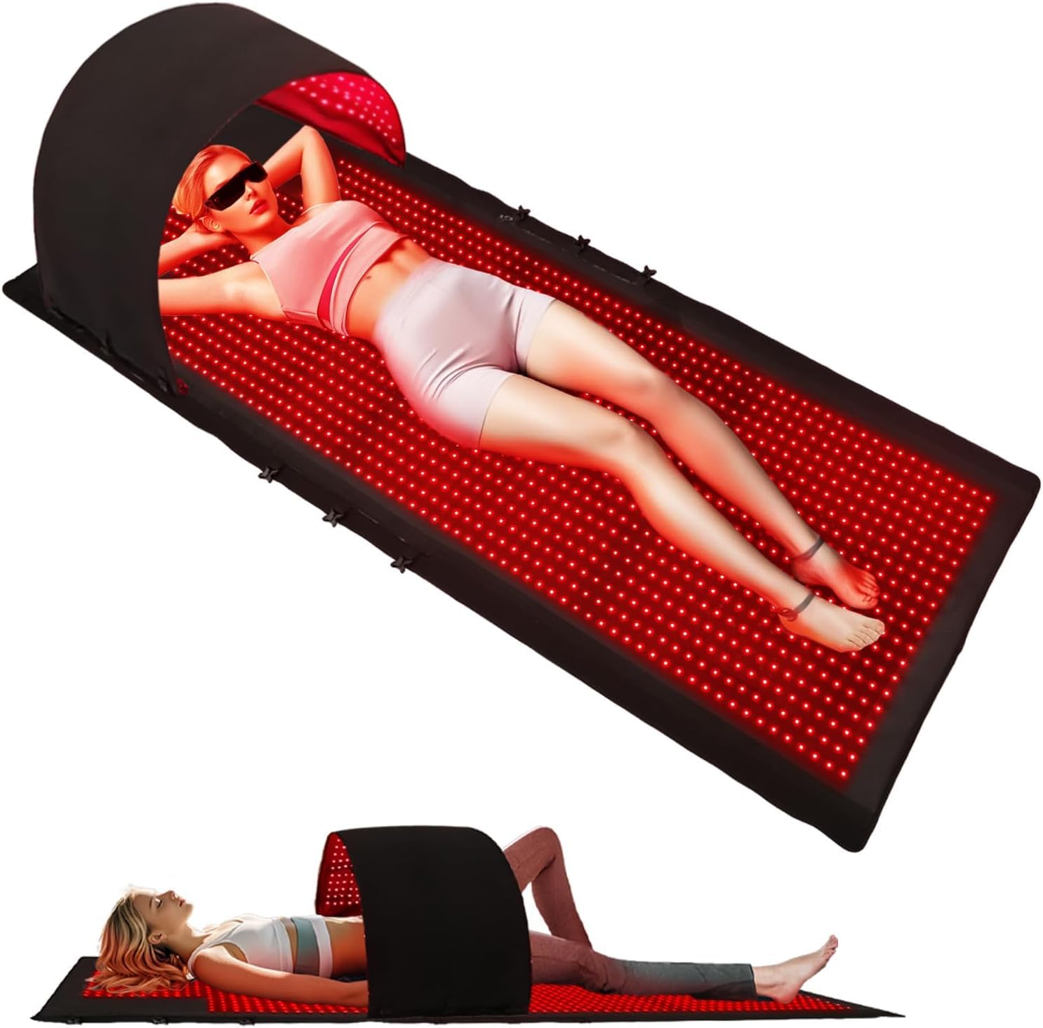 Fuuerds cabine-lumiere-rouge-corps-grand offre une couverture étendue pour un usage à domicile.
