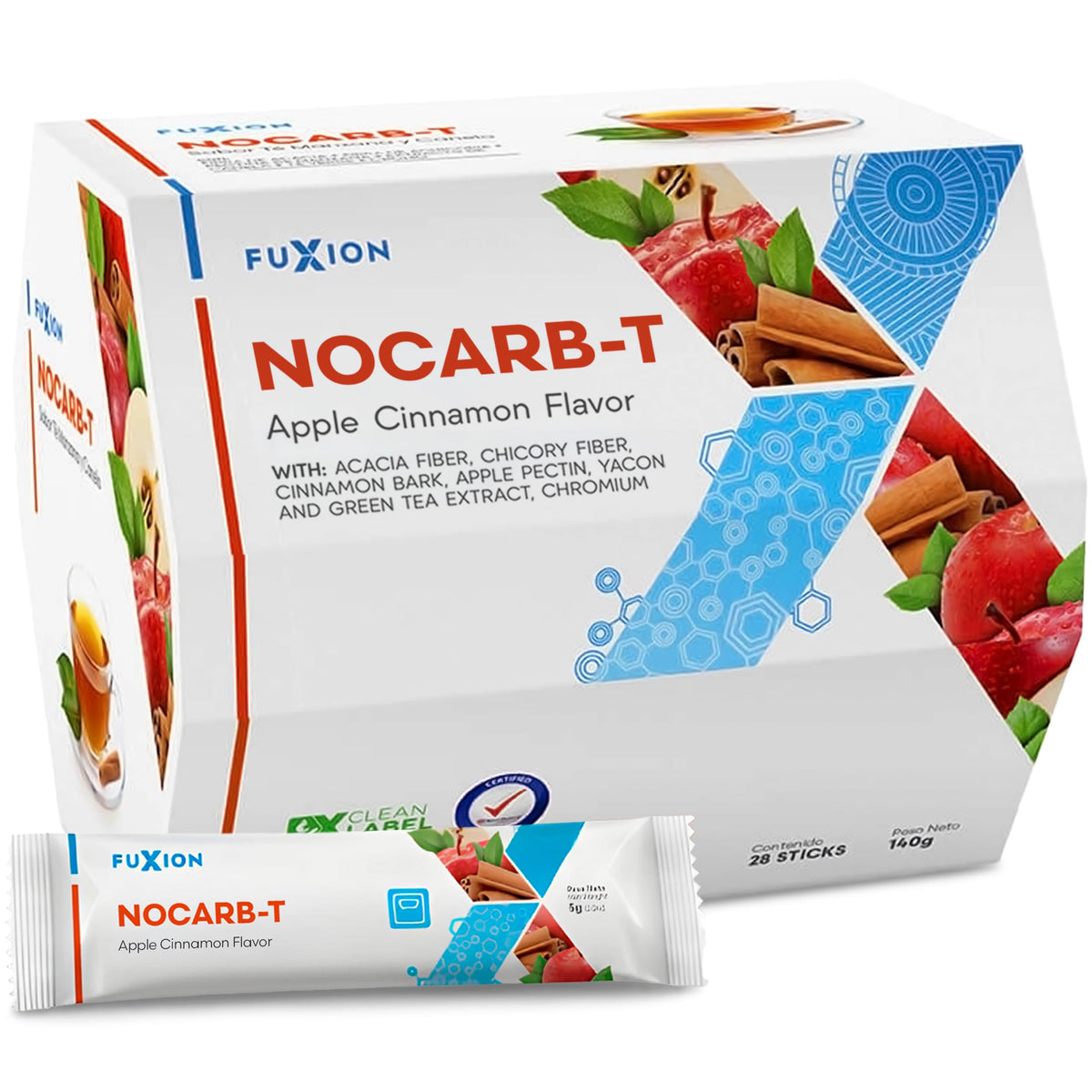 FuXion NoCarb-T sachets thé détox cannelle pour une pause réconfortante