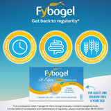 Fybogel Hi Fibre Orange se dissout rapidement dans l’eau pour une boisson pratique.