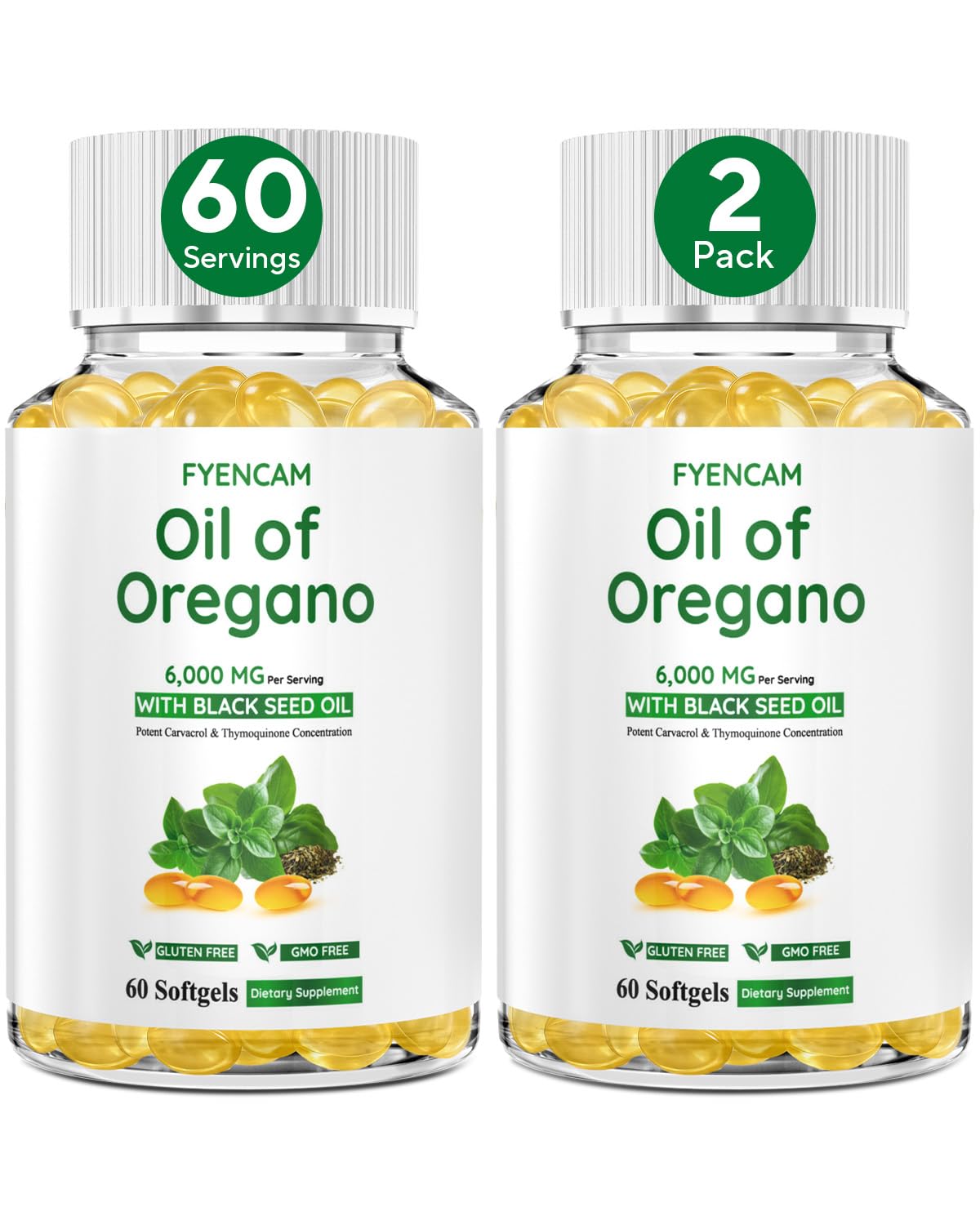 Fyencam huile d'origan en bouteille, soutien quotidien à la vitalité.