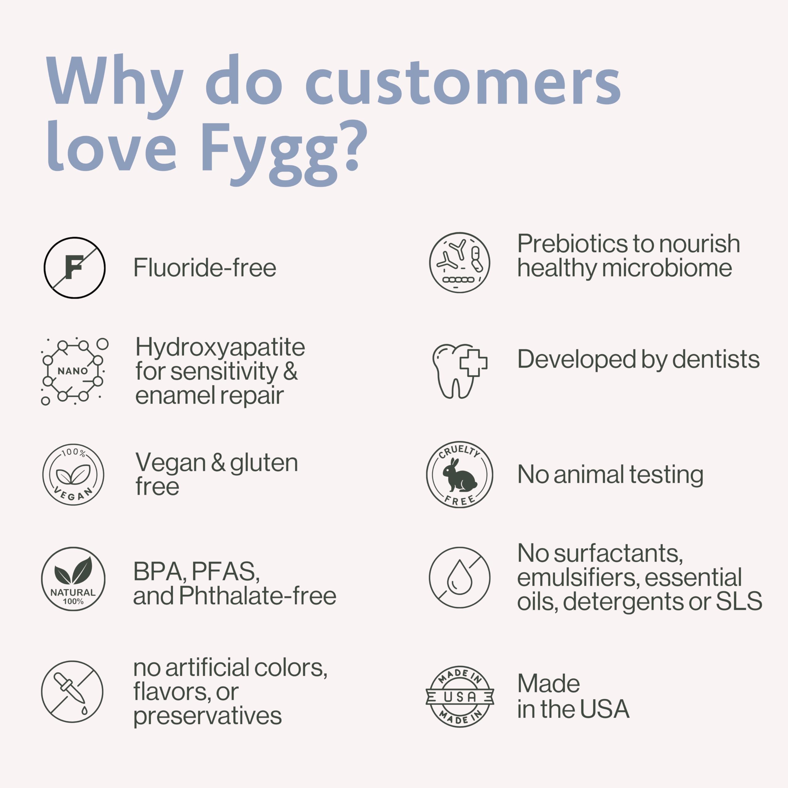 Fygg goût coco-crème, expérience de brossage agréable et rafraîchissante.