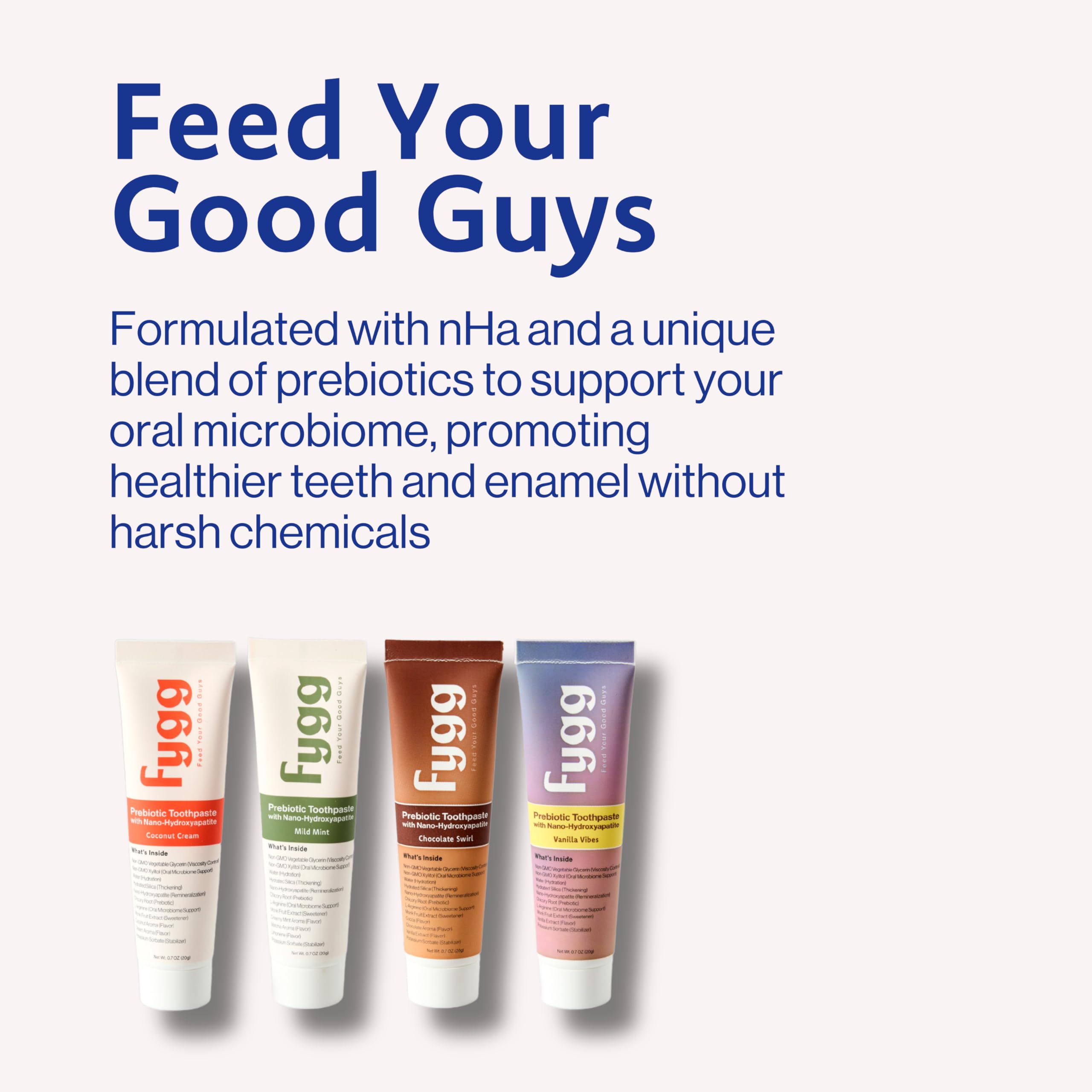 Pâte Fygg Nano-Hydroxyapatite présentée pour enfants et adultes, soin doux.