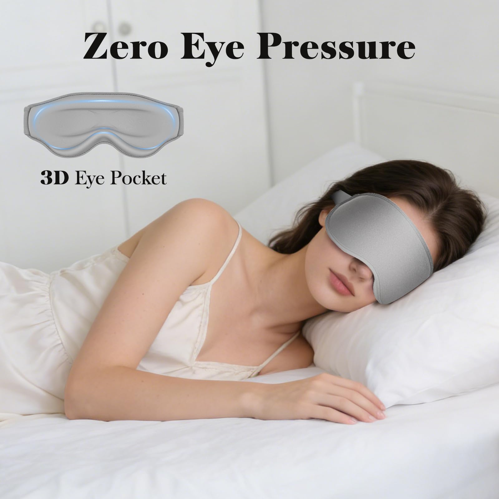 FYGRIP masque yeux mémoire mousse douceur premium pour paupières et repos