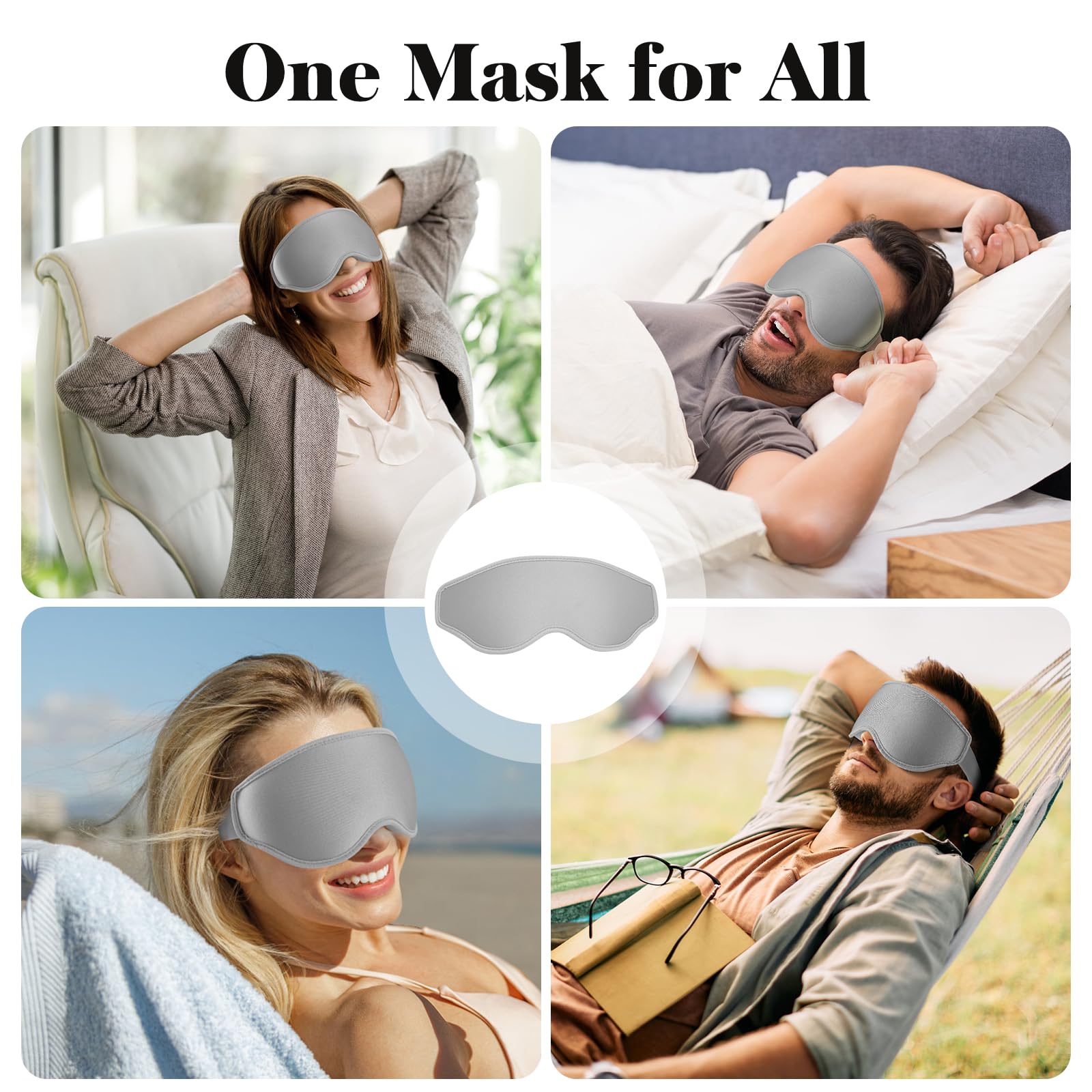 FYGRIP masque yeux tissu premium doux contact agréable et repos