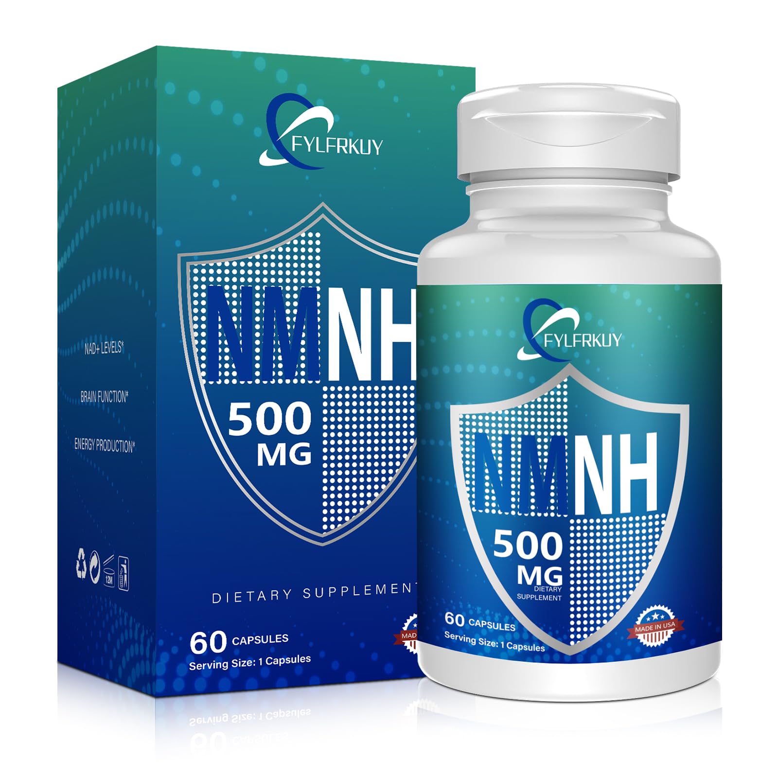 FYLFRKUY NMNH gélules 500 mg: soutien potentiel à l'énergie et au bien-être.