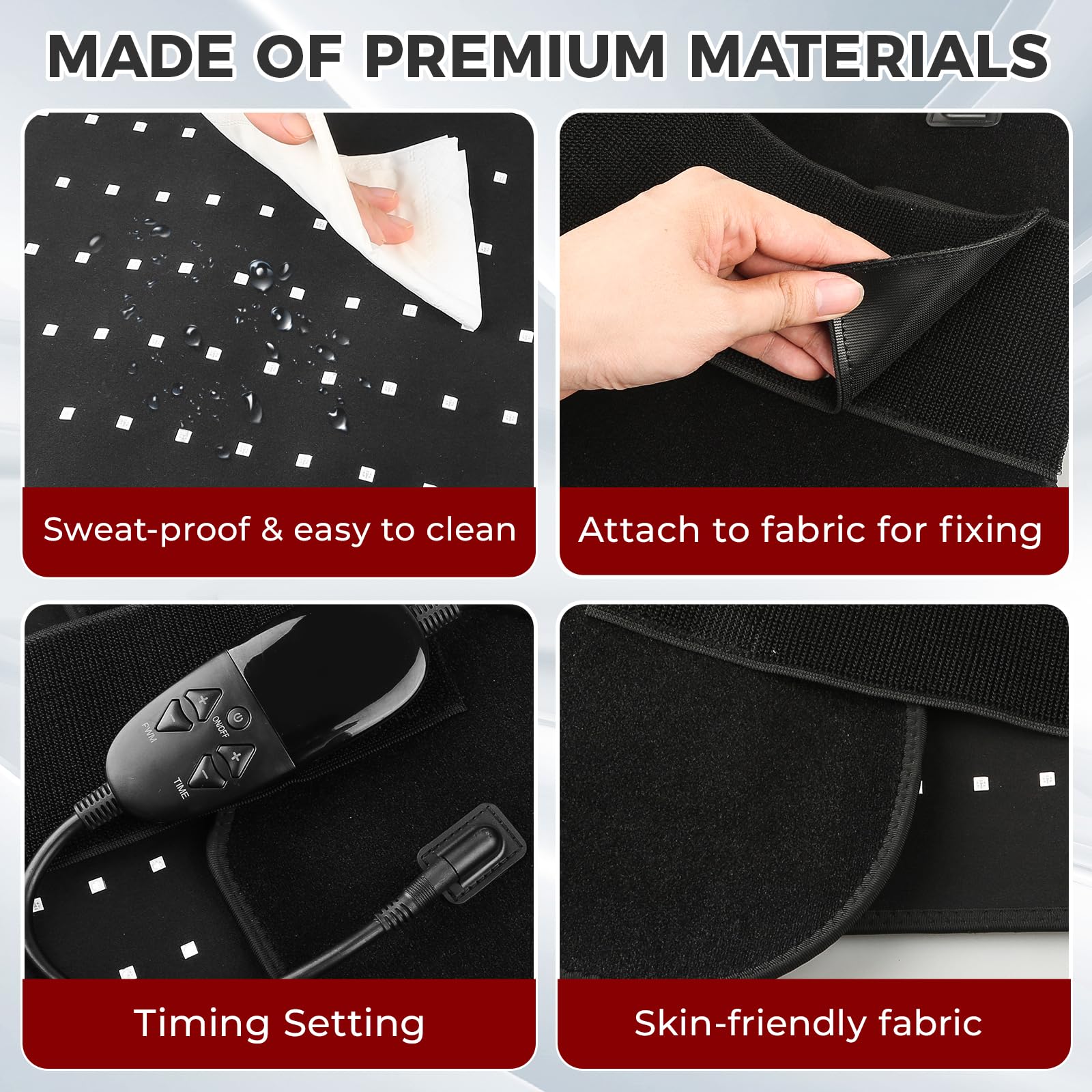 fyovuv matériau doux et sangle élastique pour placement stable.