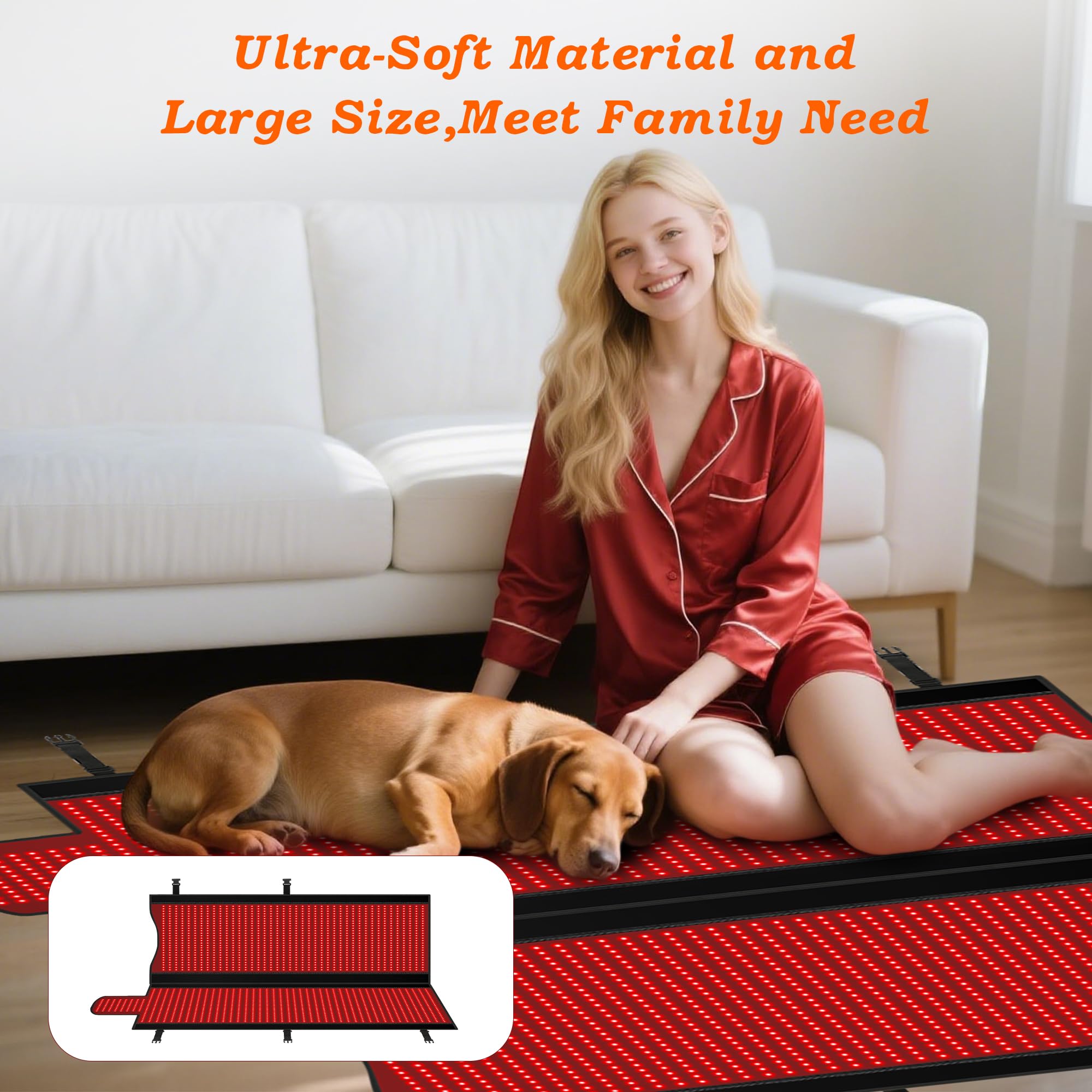 Fyovuv tapis: conception avancée avec diodes lumineuses 660nm et infrarouge 850nm.