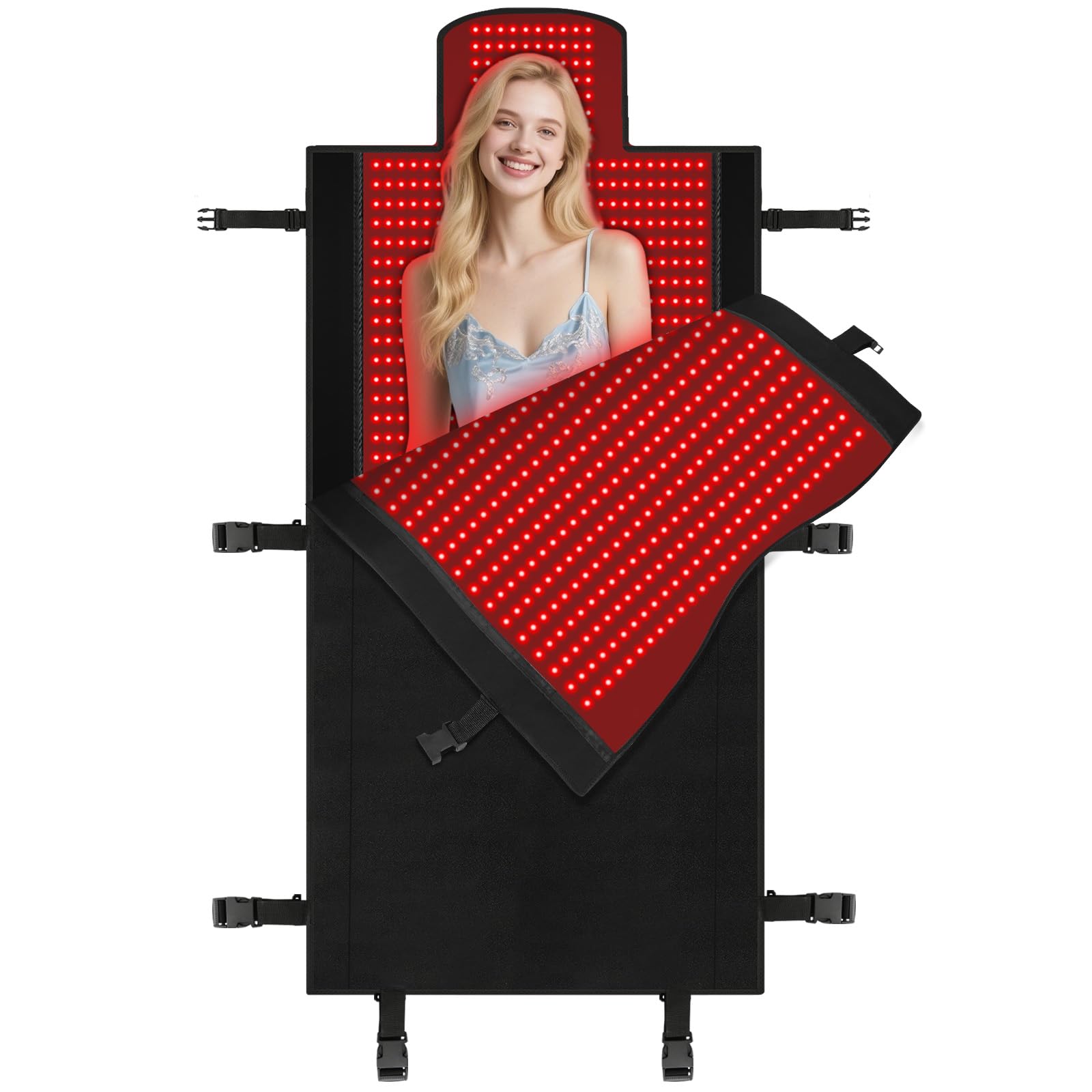 Le tapis fyovuv de lumière rouge couvre tout le corps et offre une relaxation ciblée.