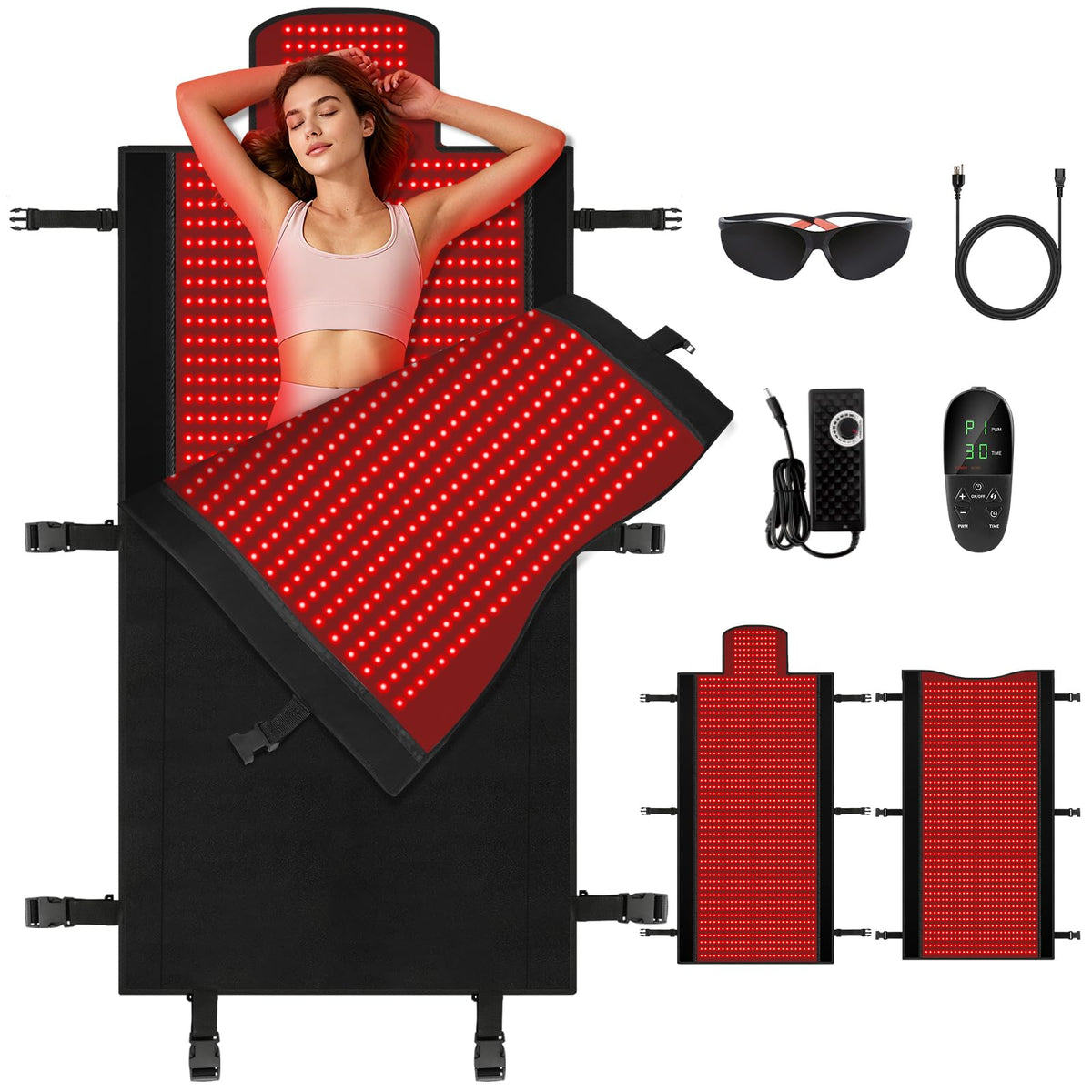 Fyovuv tapis de thérapie: lumière rouge pour le corps entier, relaxation profonde à domicile.