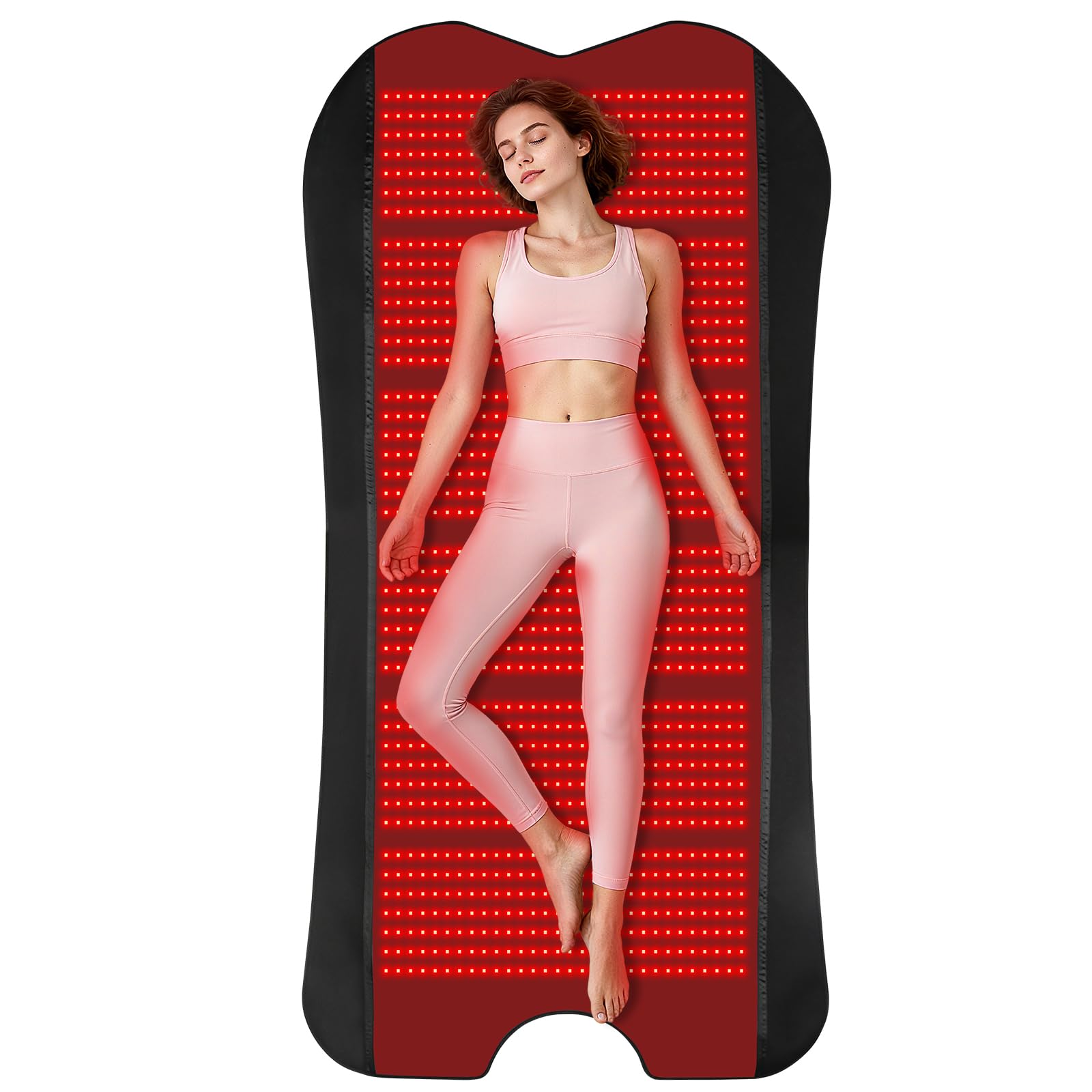Fyovuv tapis thérapie lumière rouge format grand: couverture corporelle pratique à domicile pour séances relaxantes.