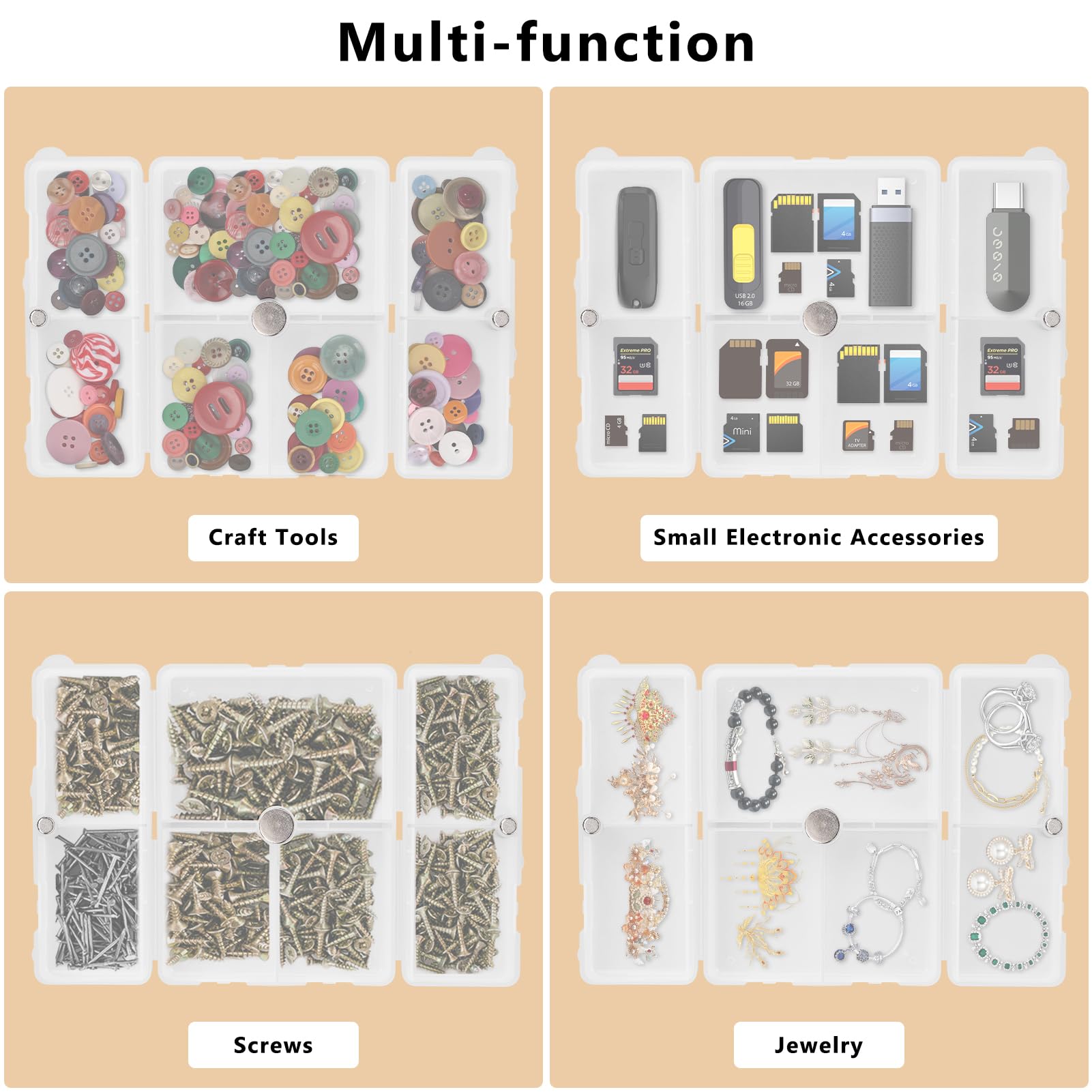 FYY utilisation réutilisable pour petits objets après pilules.