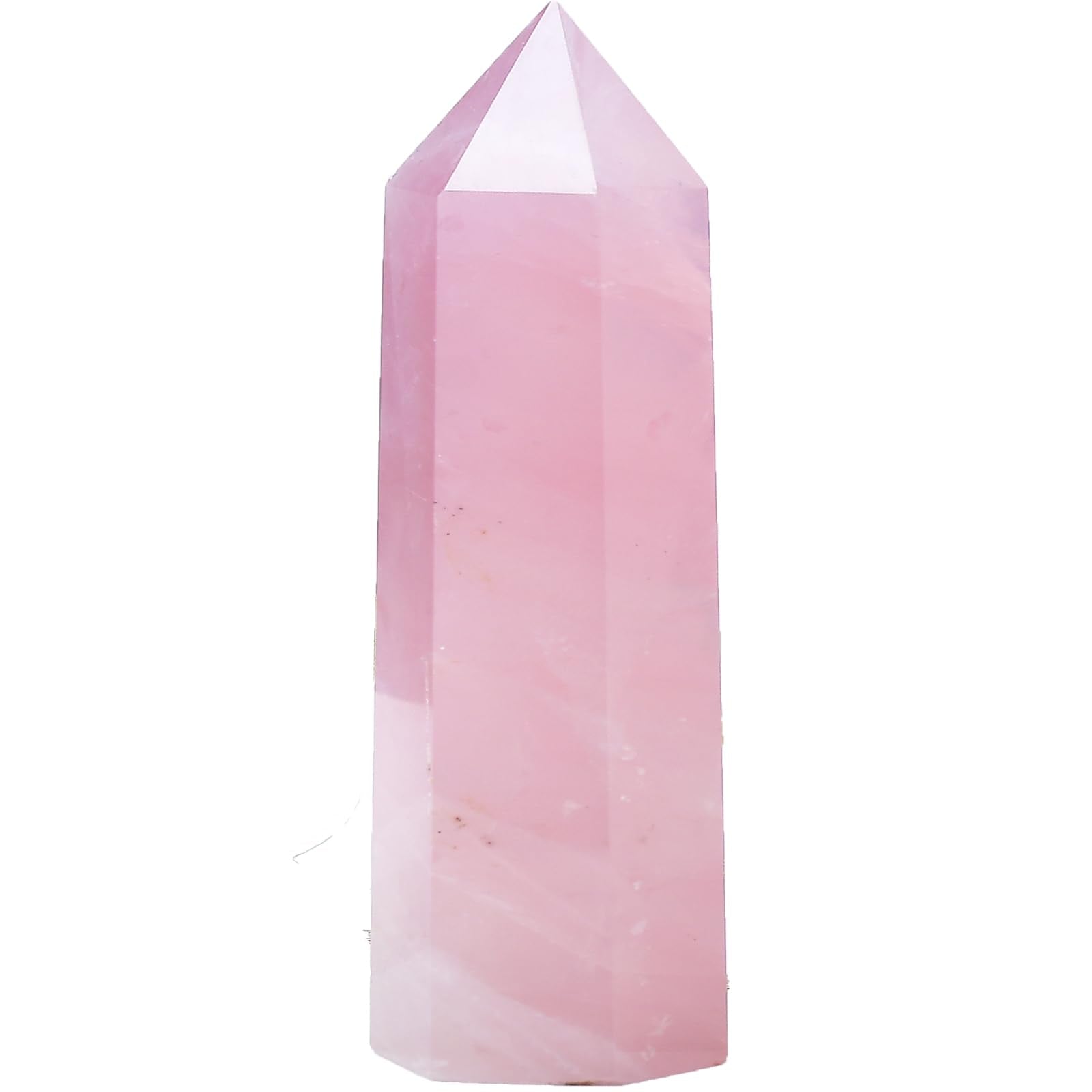 FZBHRO grande tour quartz rose pointe, idéale pour méditation et énergie apaisante.