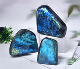FZBHRO Labradorite bleue - Bloc décoratif évoquant énergie et équilibre.