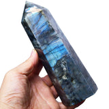 FZBHRO pointe-cristal-labradorite-geante pour méditation et équilibre
