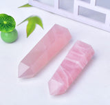 FZBHRO pointe de quartz rose translucide, usage de visualisation et calme intérieur.