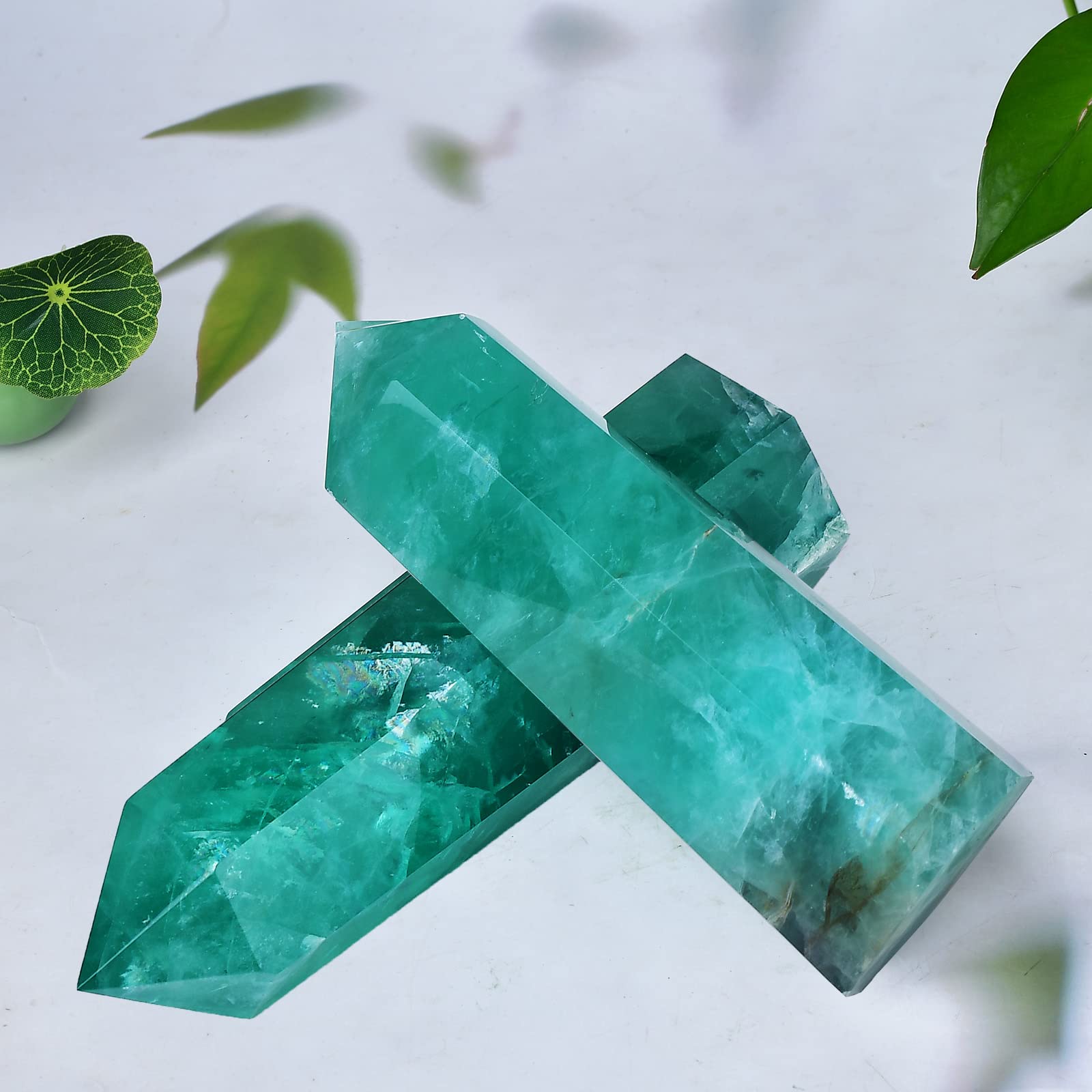 FZBHRO pratique de yoga et pratique spirituelle avec l'obélisque fluorite verte