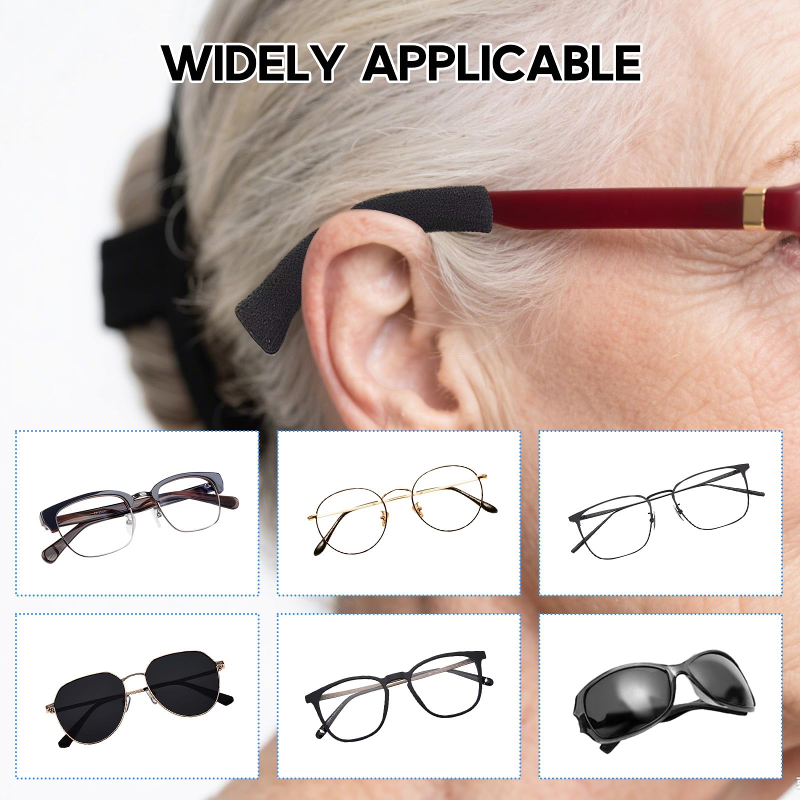 Gaahkai garnitures-oreilles-lunettes-anti-glisse évitent les ajustements répétés.